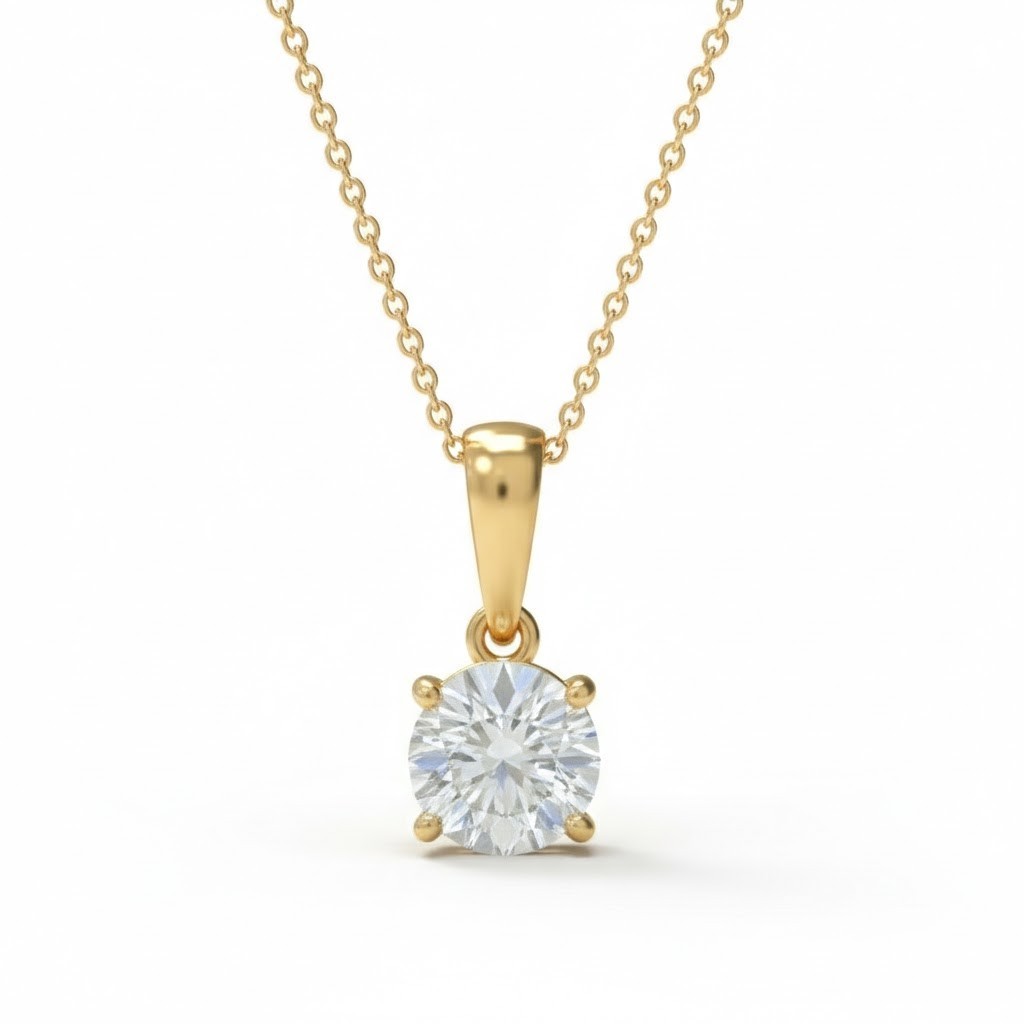 14k Yellow Gold Plated Real Moissanite solitaire Ring Pendant Earring Set
