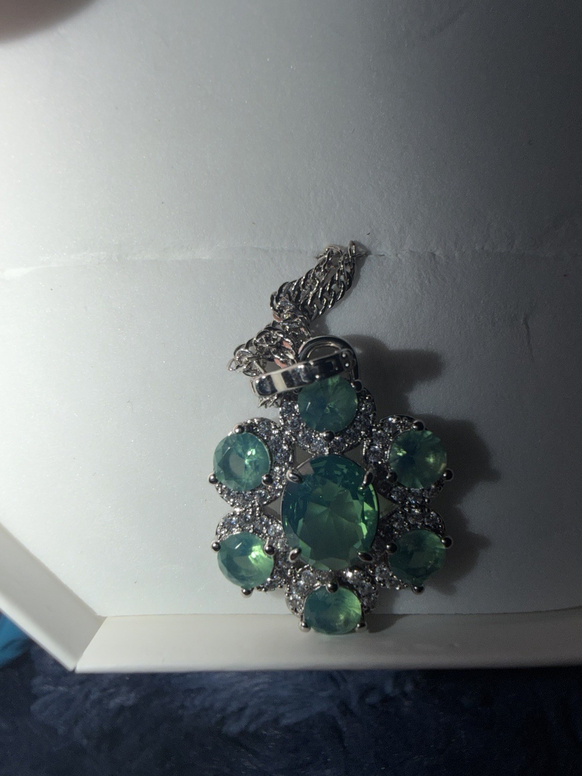 BP New OG Necklace “ Ruby Bliss” Green Opal On Hematite
