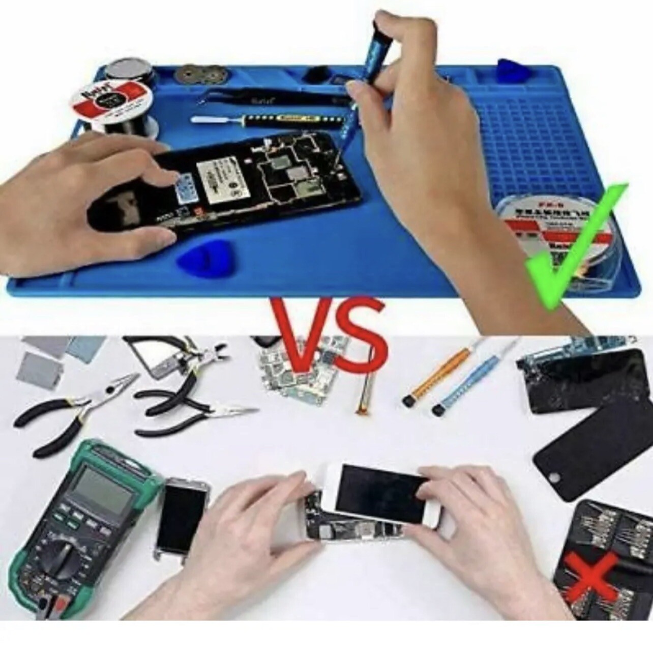 Watchmaker’s Silicone Rubber Bench Mat Pad Anti-Slip Jewelry Watch Repair ToolsA