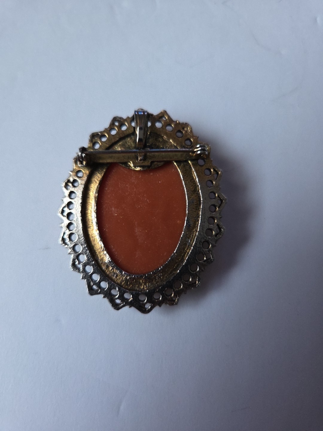 Vintage Victorian Shell Cameo Brooch-GORGEOUS