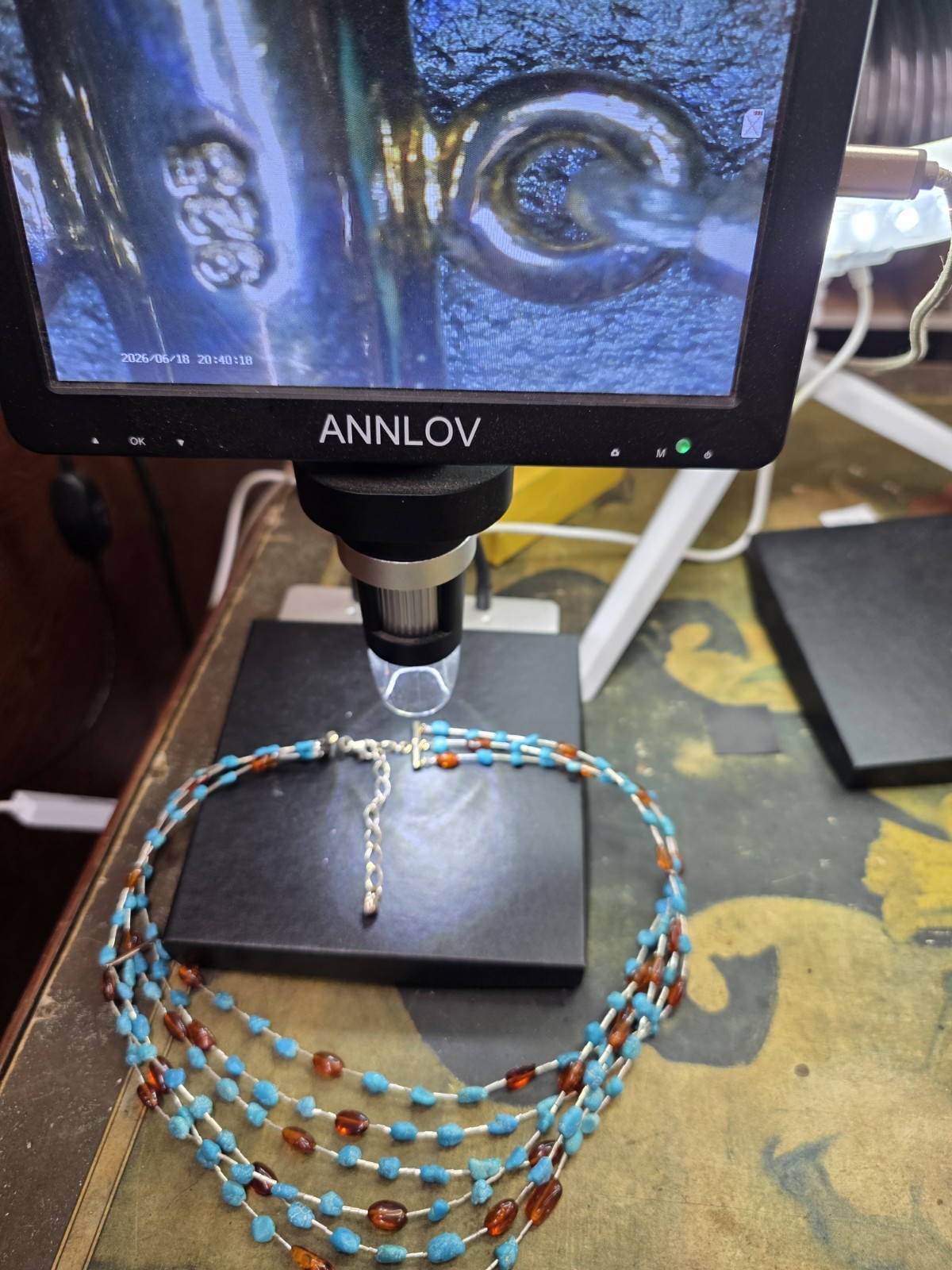 Jay King DTR Sterling Silver, Amber & Turquoise Multistrand Waterfall Necklace78
