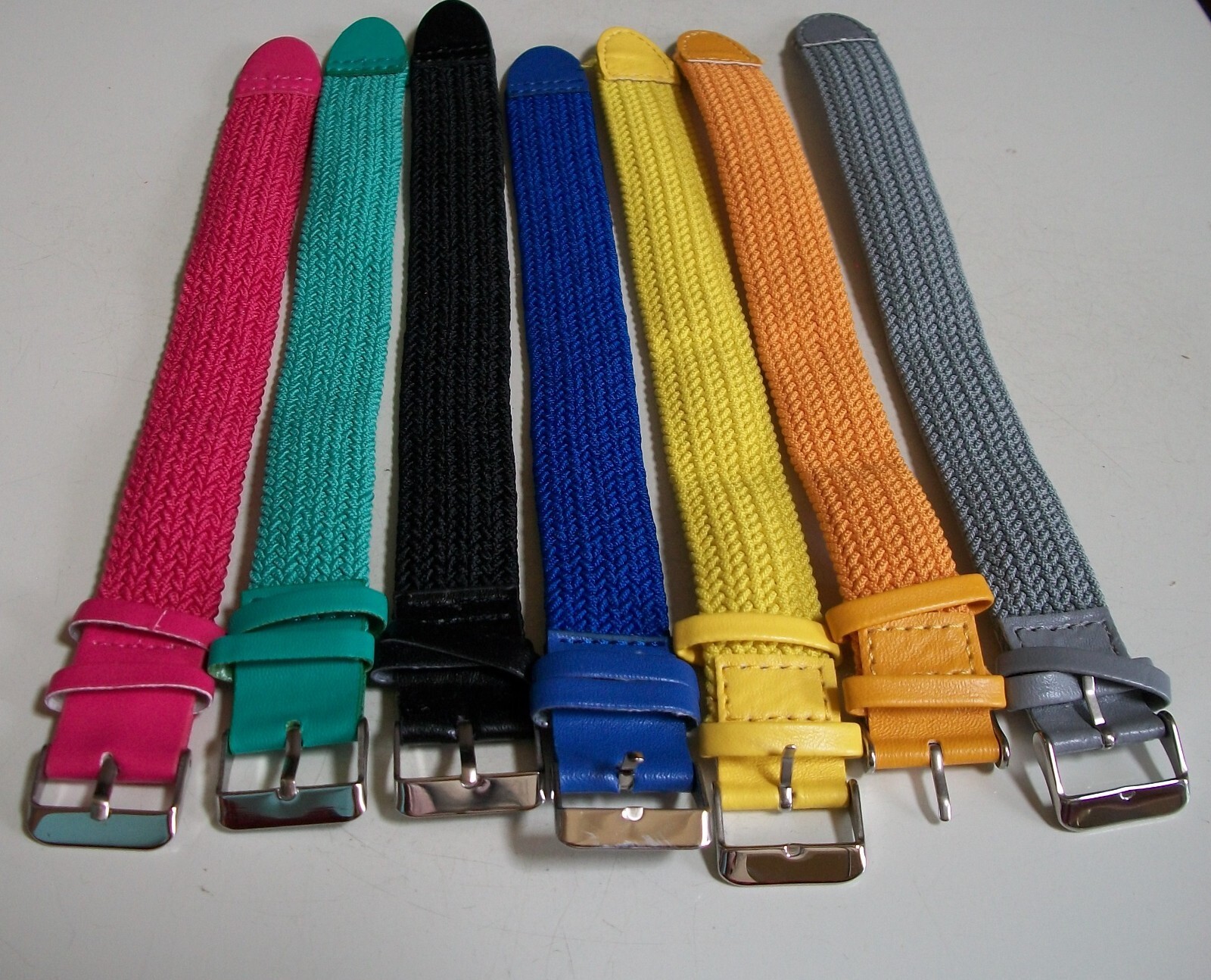 WOMEN’S 7 PIECES FABRIC FAUX LEATHER BAND FOR WATCH OR OTHER USE