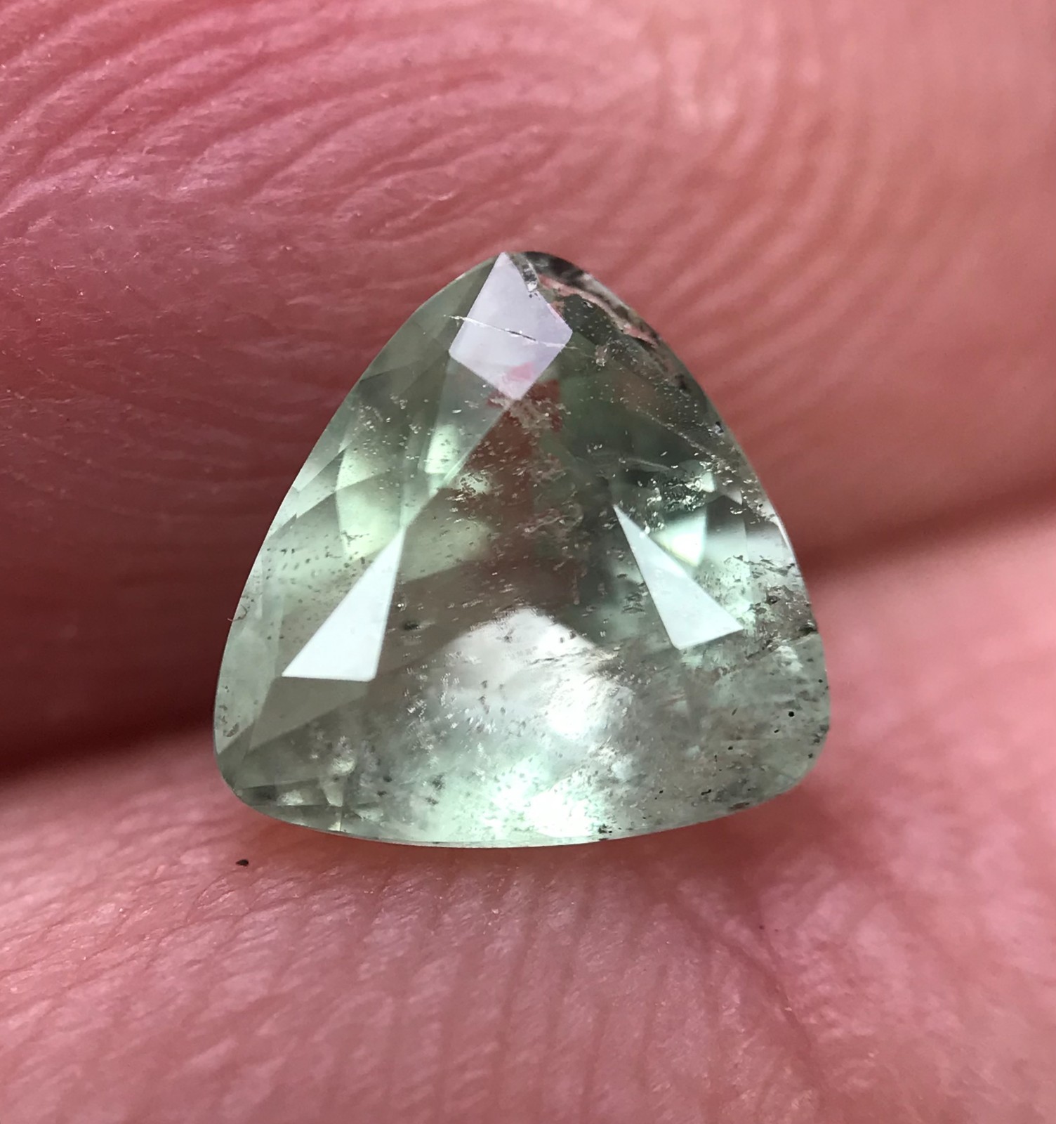 0.78 CT Herderite cut gemstone from Skardu Pakistan