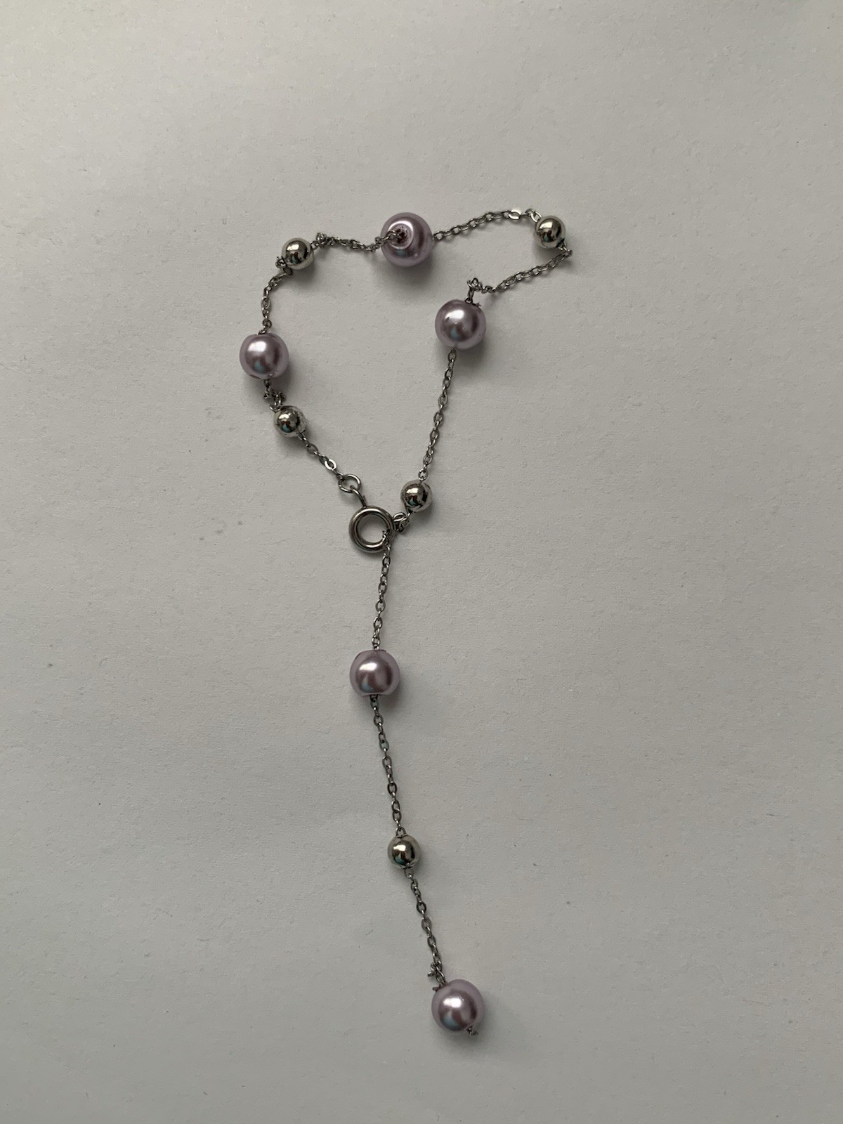 Gypsophila & Menta Rose Clavicle Chain Necklace /Bracelet /Earrings Matching set