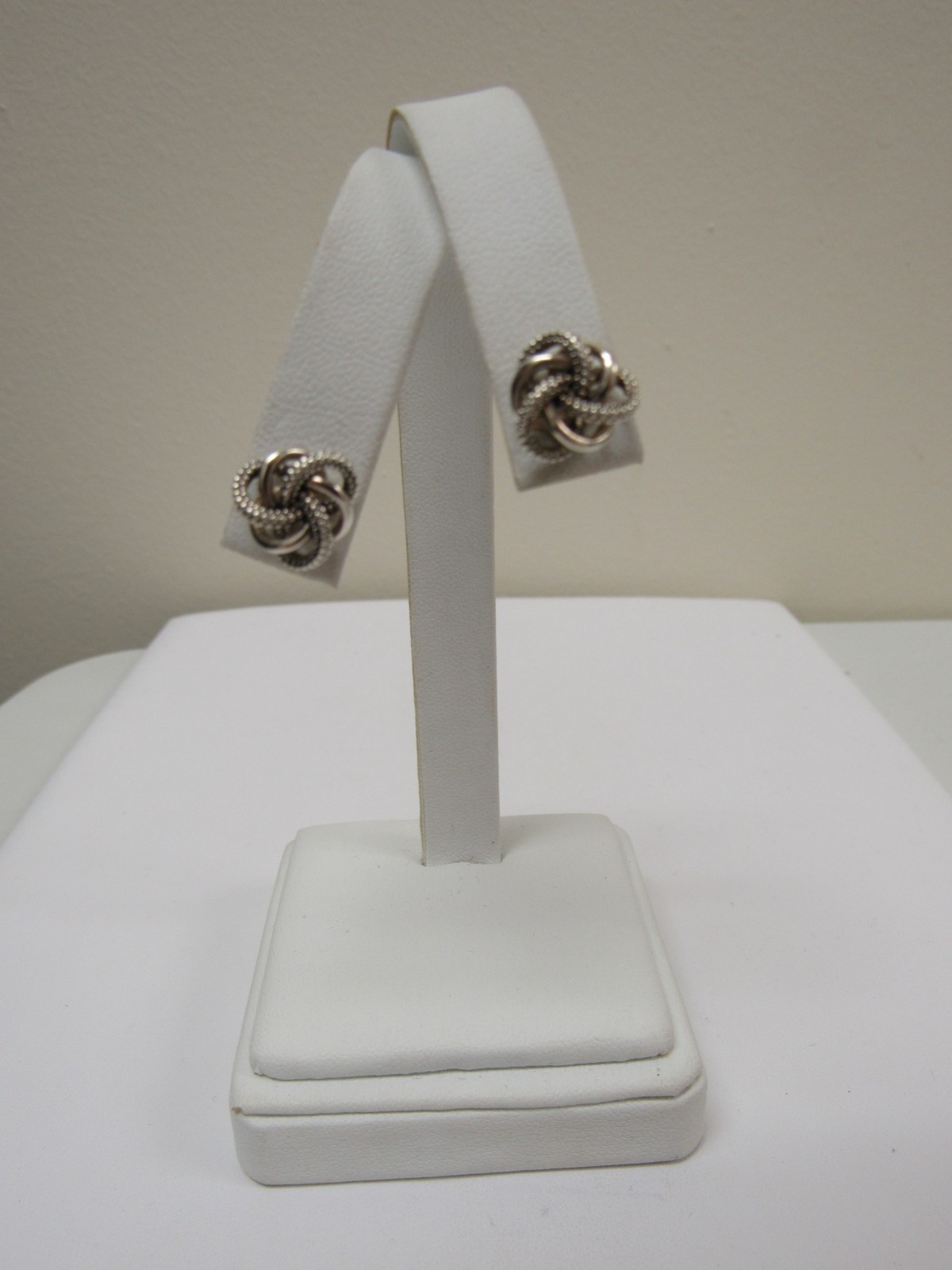 Designer LAGOS Sterling Silver Love Knot Stud Earrings