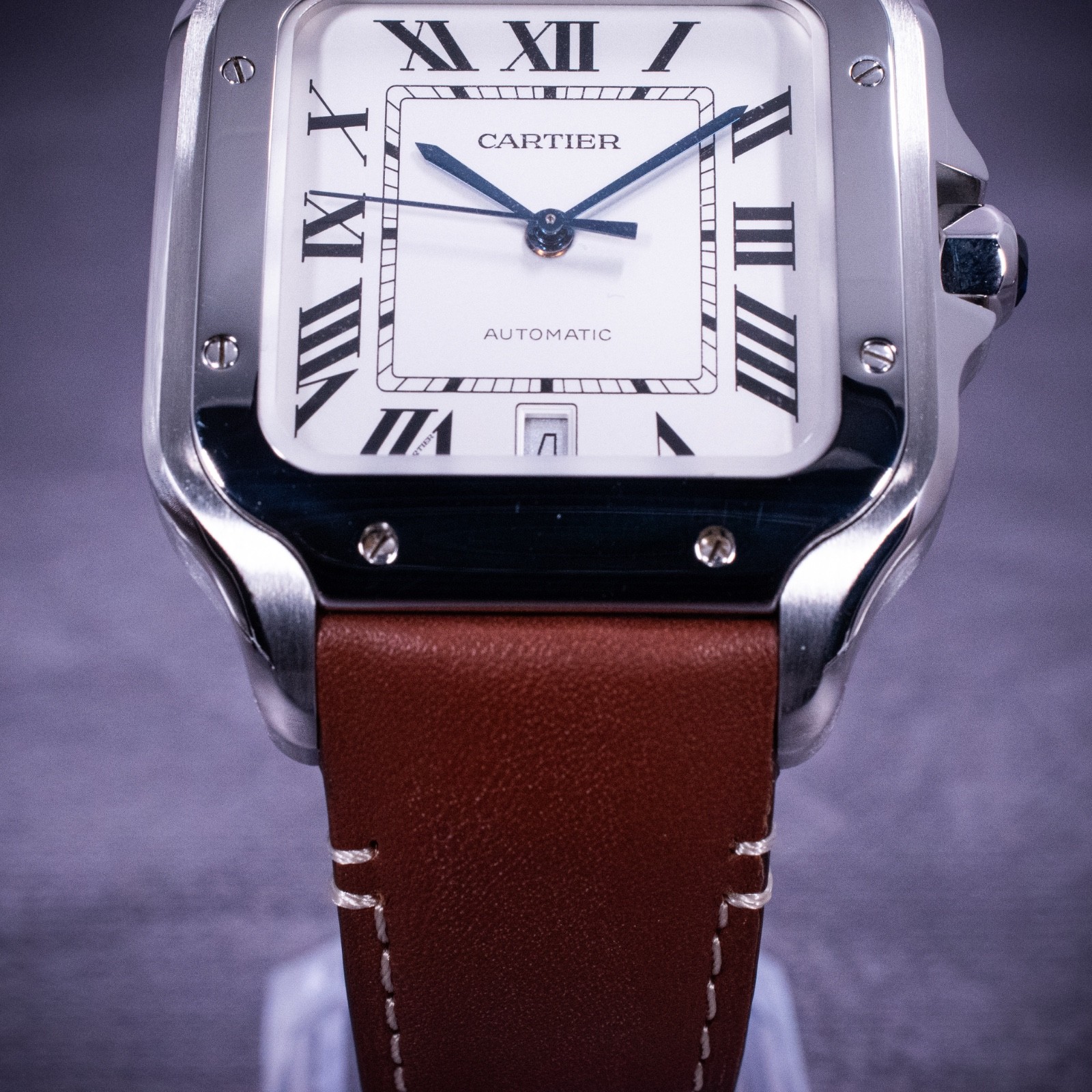 Cartier Santos de Cartier Large Model Silvered Opaline Dial Ref. WSSA0009 w/ B&P