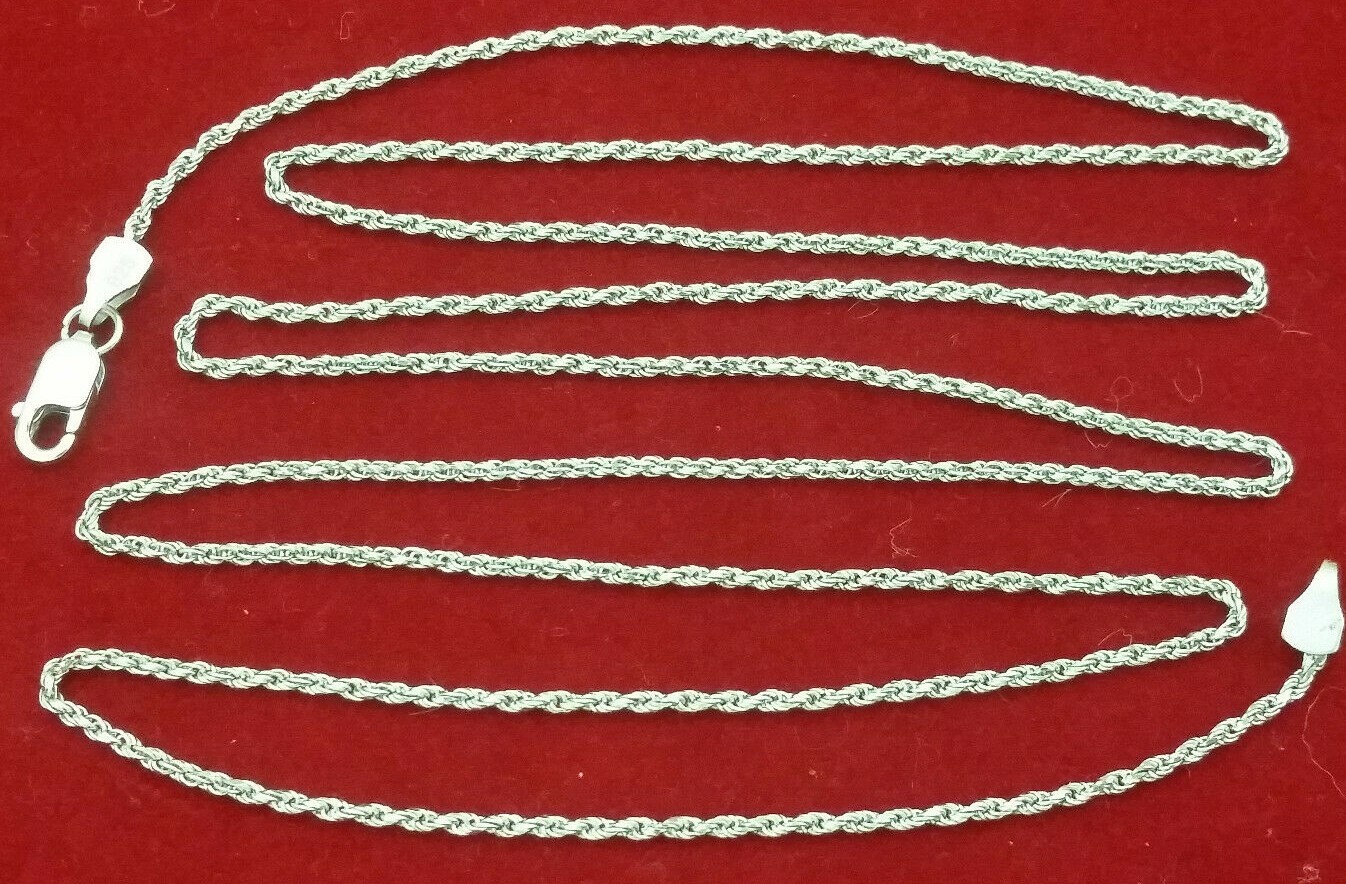 Pure .925 Sterling Silver D/C Twisted Rope Chain Necklace Anklet Bracelet Italy