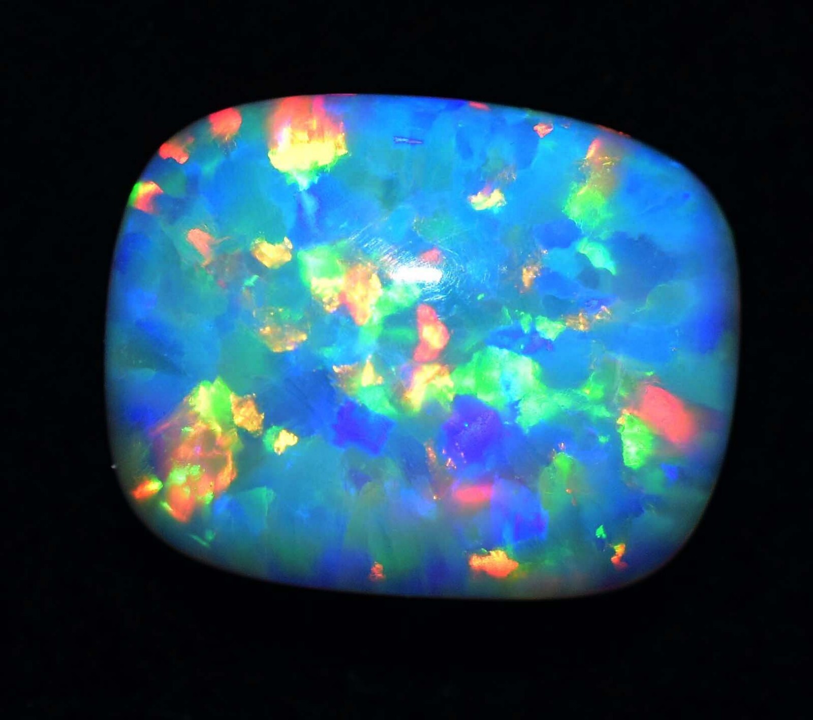Natural Ethiopian Fire Opal 12.15CT Certified Play Of Color 16 X 11 MM Gemstone