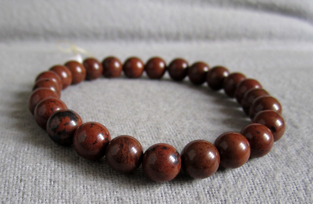 Mahogany Obsidian Bracelet – 8mm/15-23cm Elastic