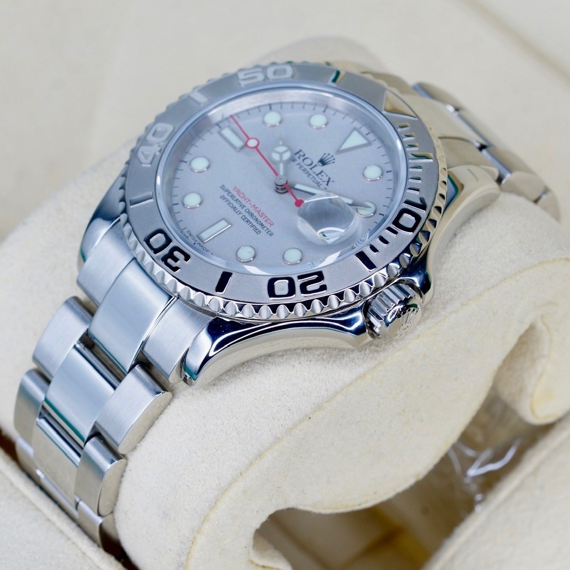 Rolex 16622 Yacht-Master 40 PLATINUM Grey Dial Stainless Steel 40mm