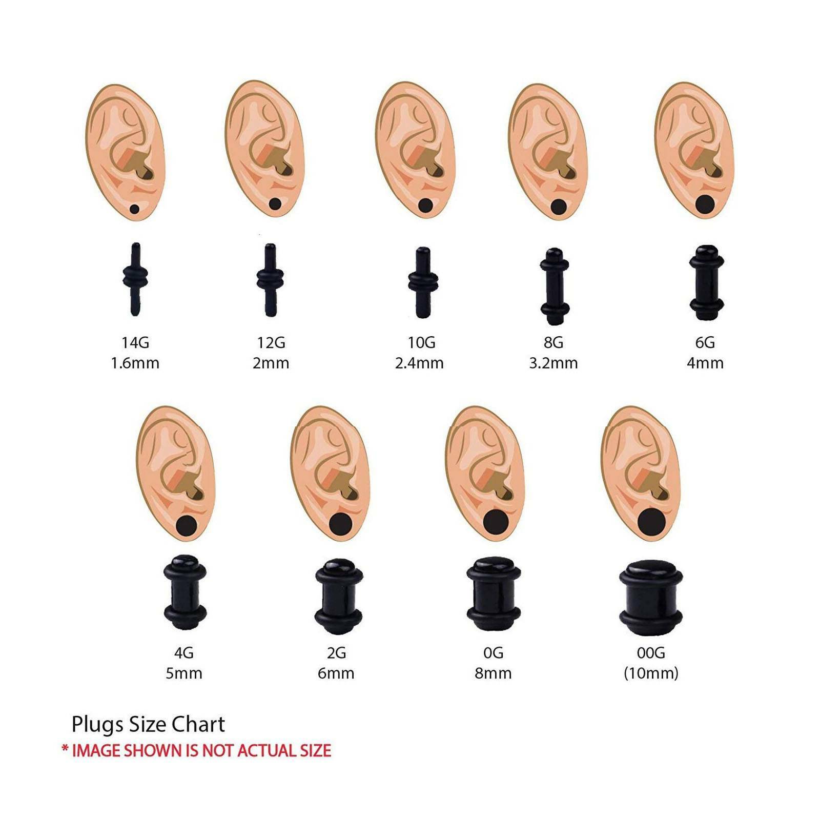 12-18Pcs Acrylic/Steel Ear Plugs Stretcher Kit 14G-20MM Ear Gauges Expander Set