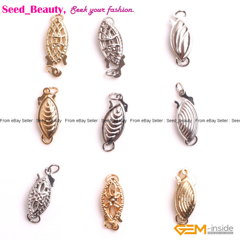 14K Gold Filled Pearl Fish Clasps for Bracelet Jewelry Making Clasps Closures
