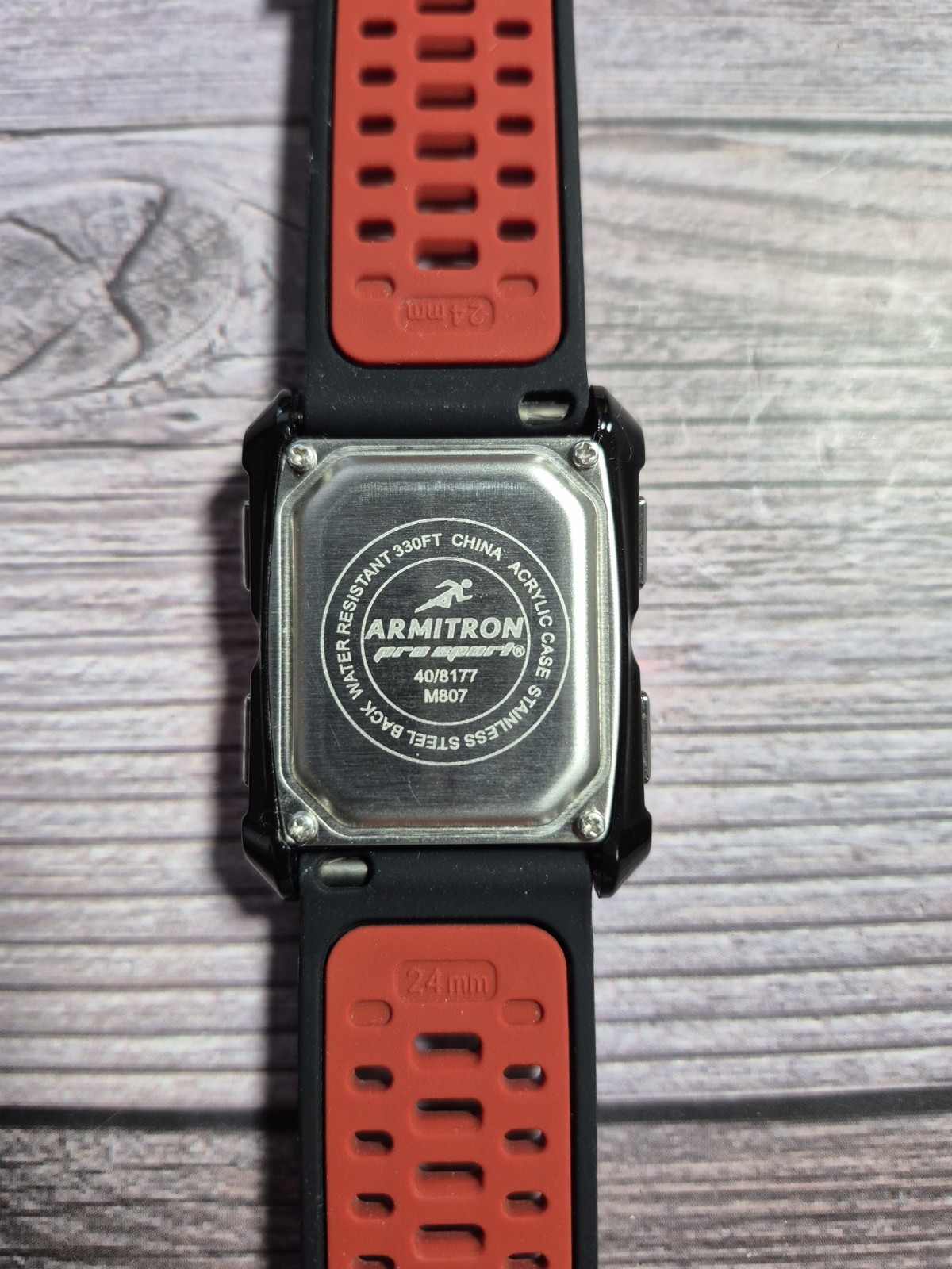 Armitron M807 WR330 Digital Sports Watch Black Red