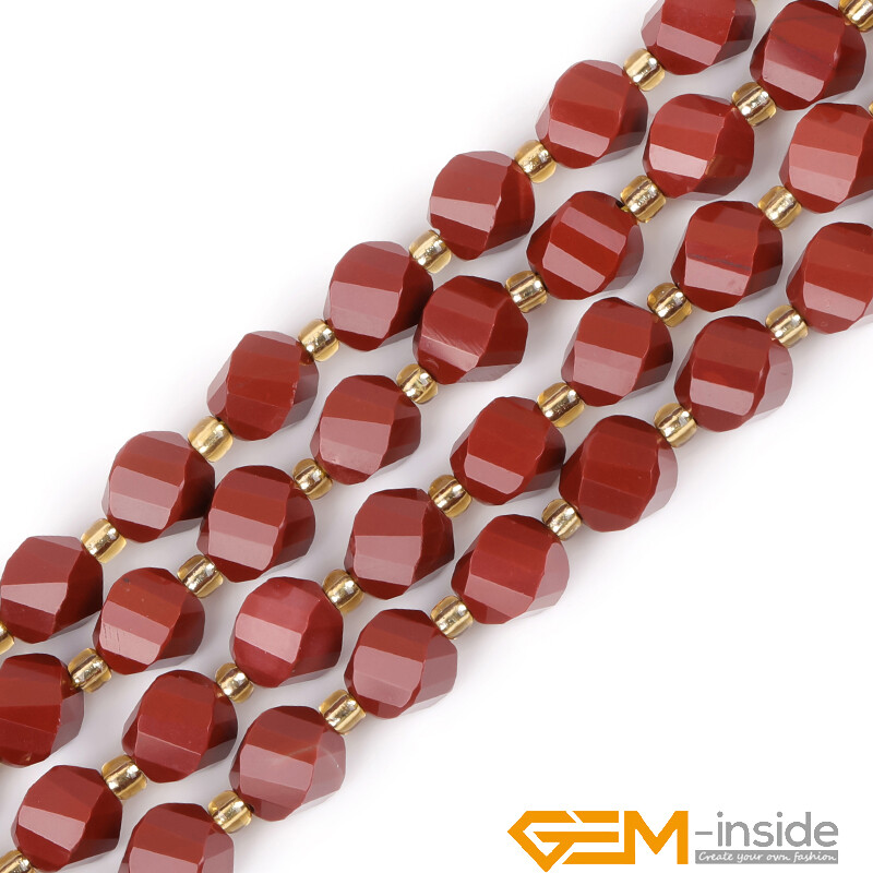 Natural Assorted Gemstone Twist Faceted Charms Loose Beads for Jewelry Making AU