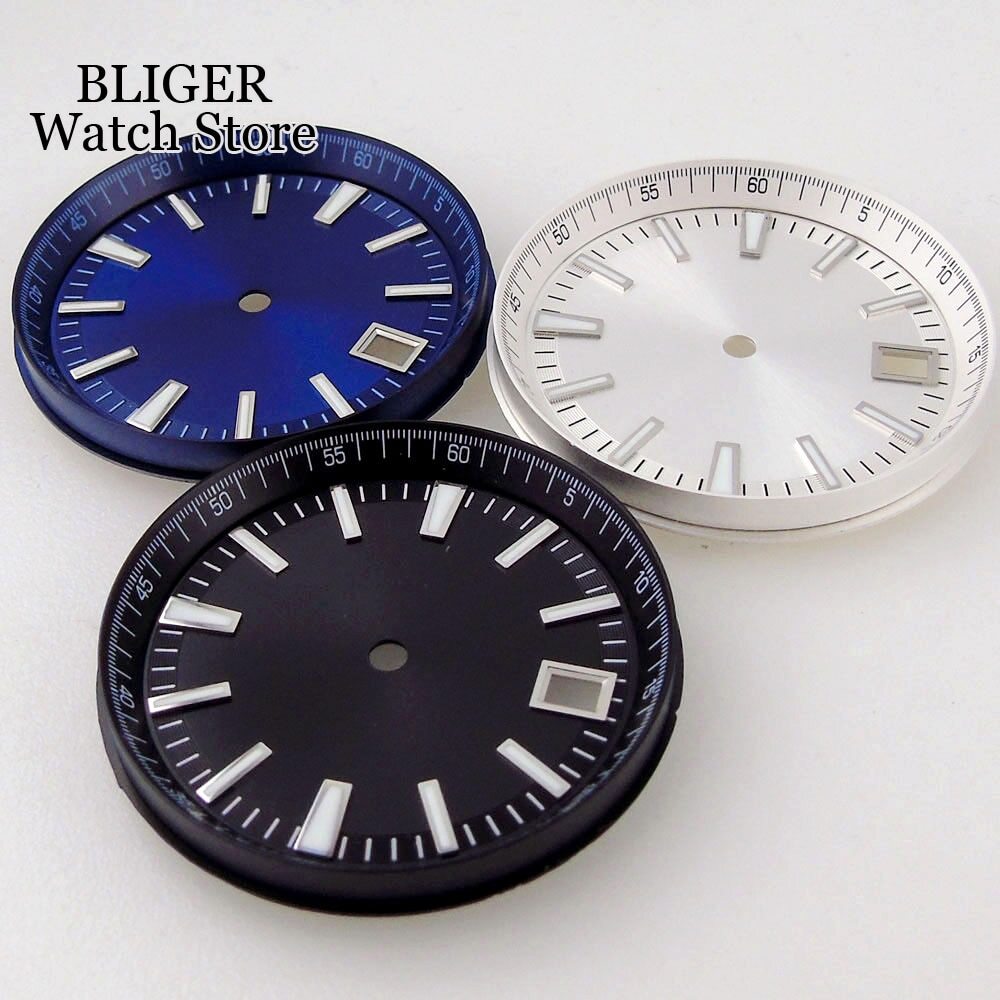 Silver 41mm Watch Case Bracelet Stainless Steel fit NH34 NH35 NH36 NH38 Sapphire