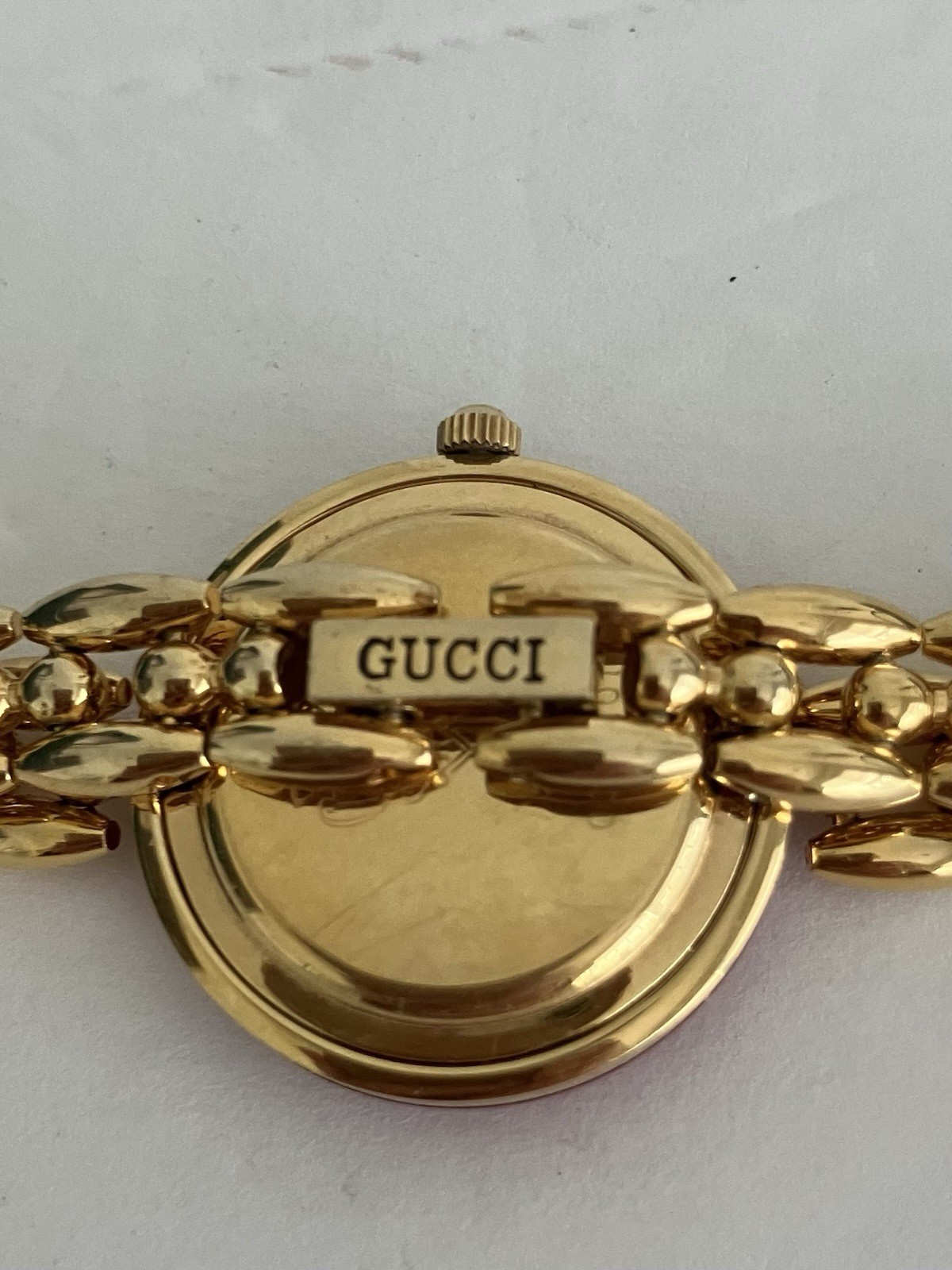 Vintage GUCCI Change Bezel 6 Color 11/12 Gold Watch! New Battery & Serviced!