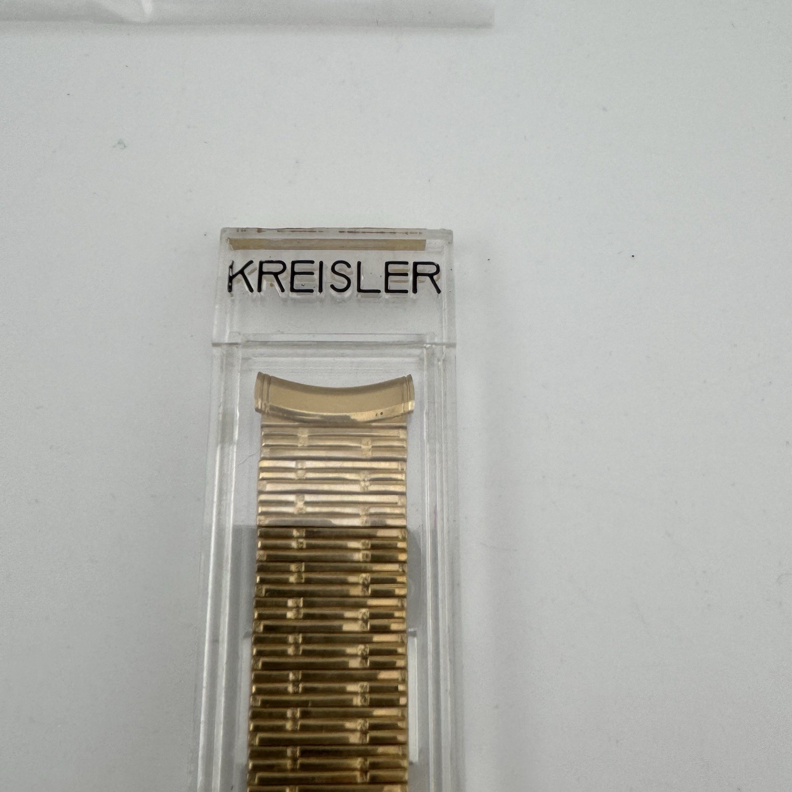NOS 1960s 1970s Kreisler Men’s Gold Dura-Flex Watch Band 19mm Curved Lugs