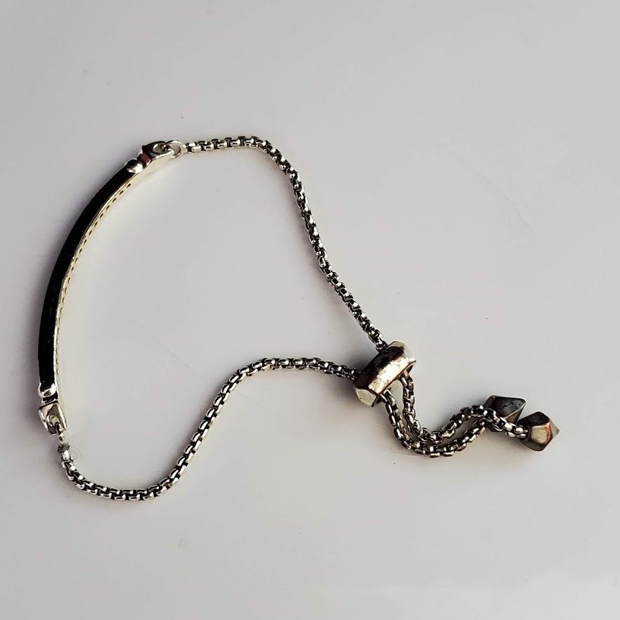 Kendra Scott Gold Tone Pave Crystal Bar Adjustable Slider Bolo Bracelet