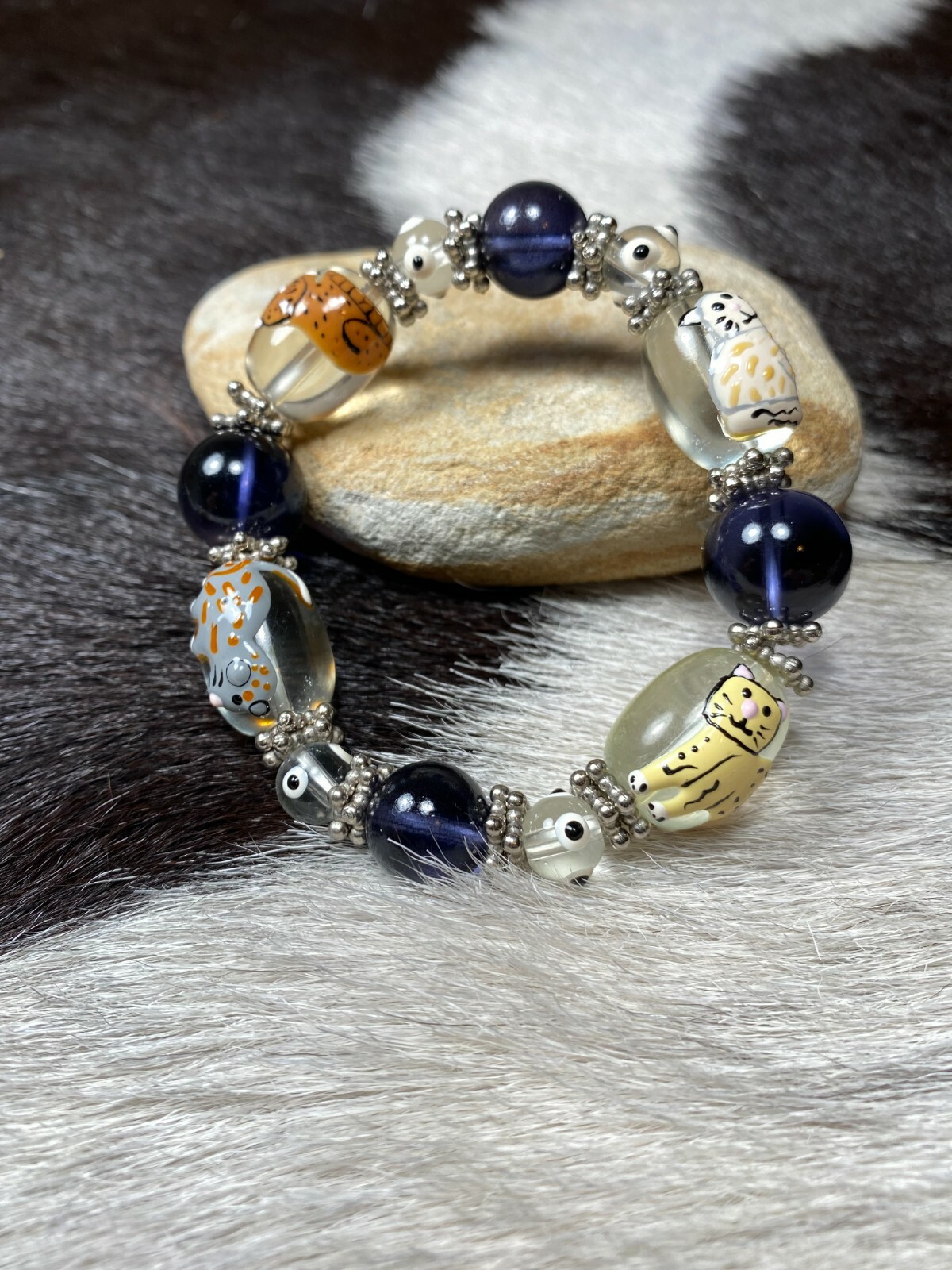 Cat Bracelets Jewelry Wholesale Bracelet Lot of 6 Beaded Stretch Bracelets