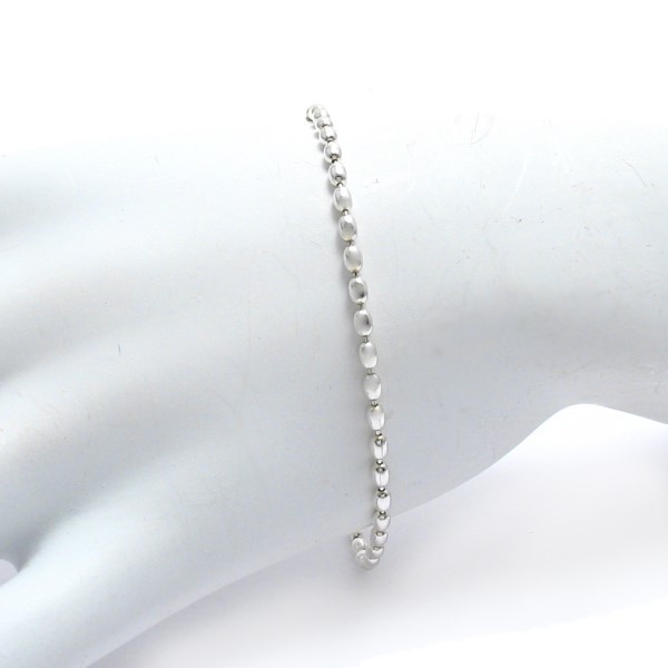 925 Sterling Silver 3mm Oval Bead Chain Necklace or Bracelet 300 Gauge
