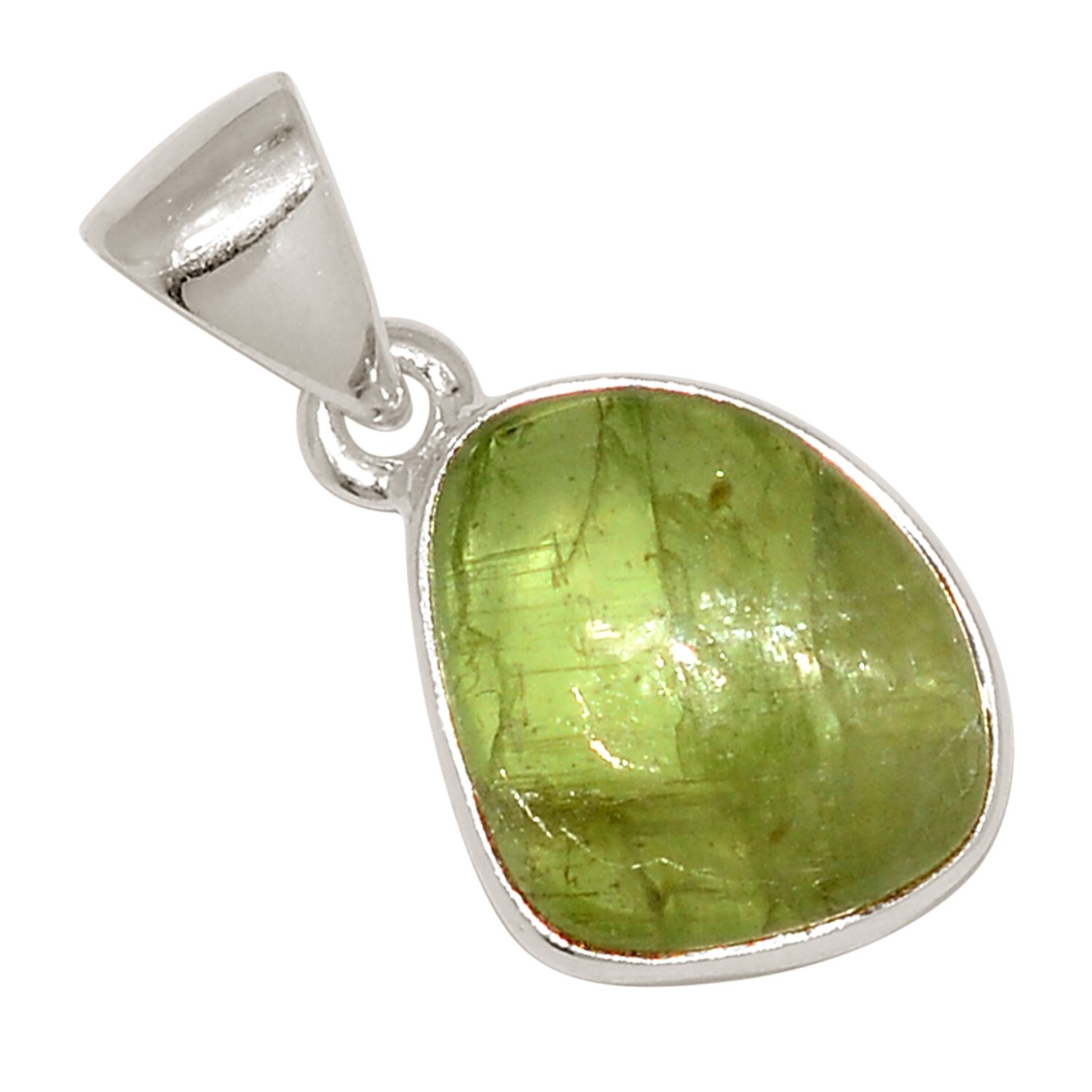 Natural Mint Green Kyanite – India 925 Silver Pendant Jewelry ALLP-30209