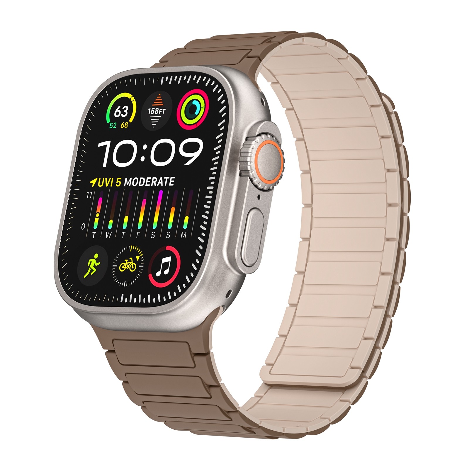For iWatch Series 11 10 9 8 7 6 1 Ultra Magnetic Silicone Replacement Wristband