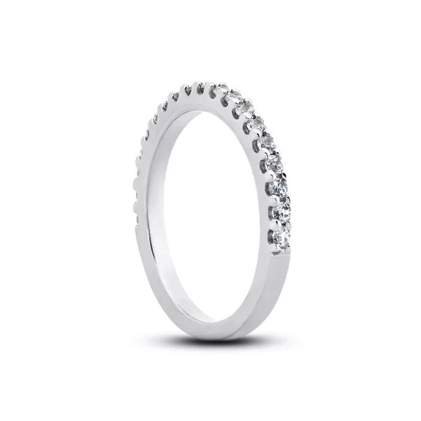 Engagement Ring 18K White Gold Classic Round 1.78 Carat Lab-Grown Diamond D VS2