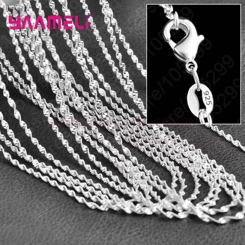 Wholesale 10pcs 925 Sterling Silver 1mm Rolo Chain Necklace 16″-24″ Bulk Jewelry
