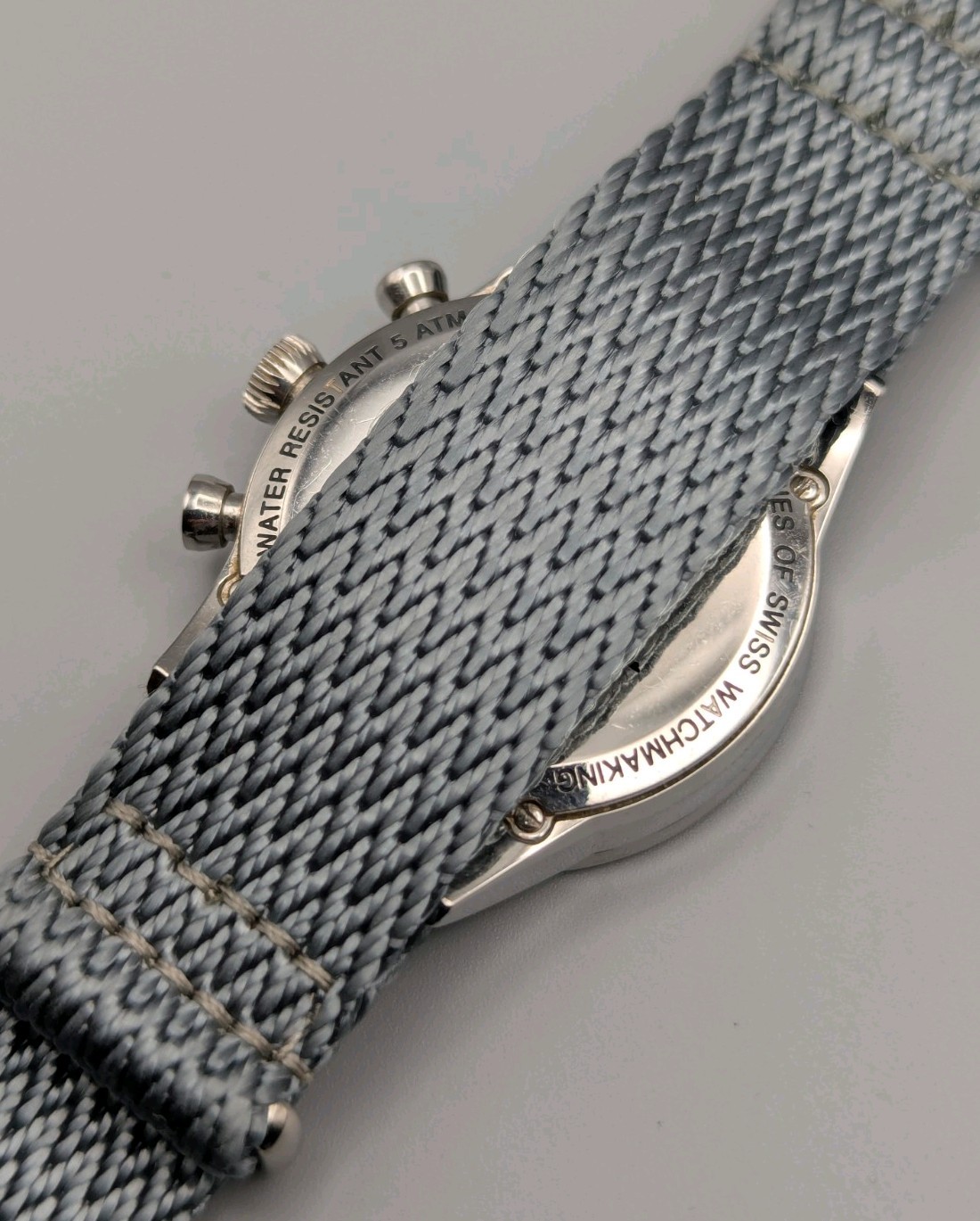 Edox Les Vauberts Quartz Chronograph. Mother Of Pearl Dial. ZuluDiver NATO Strap
