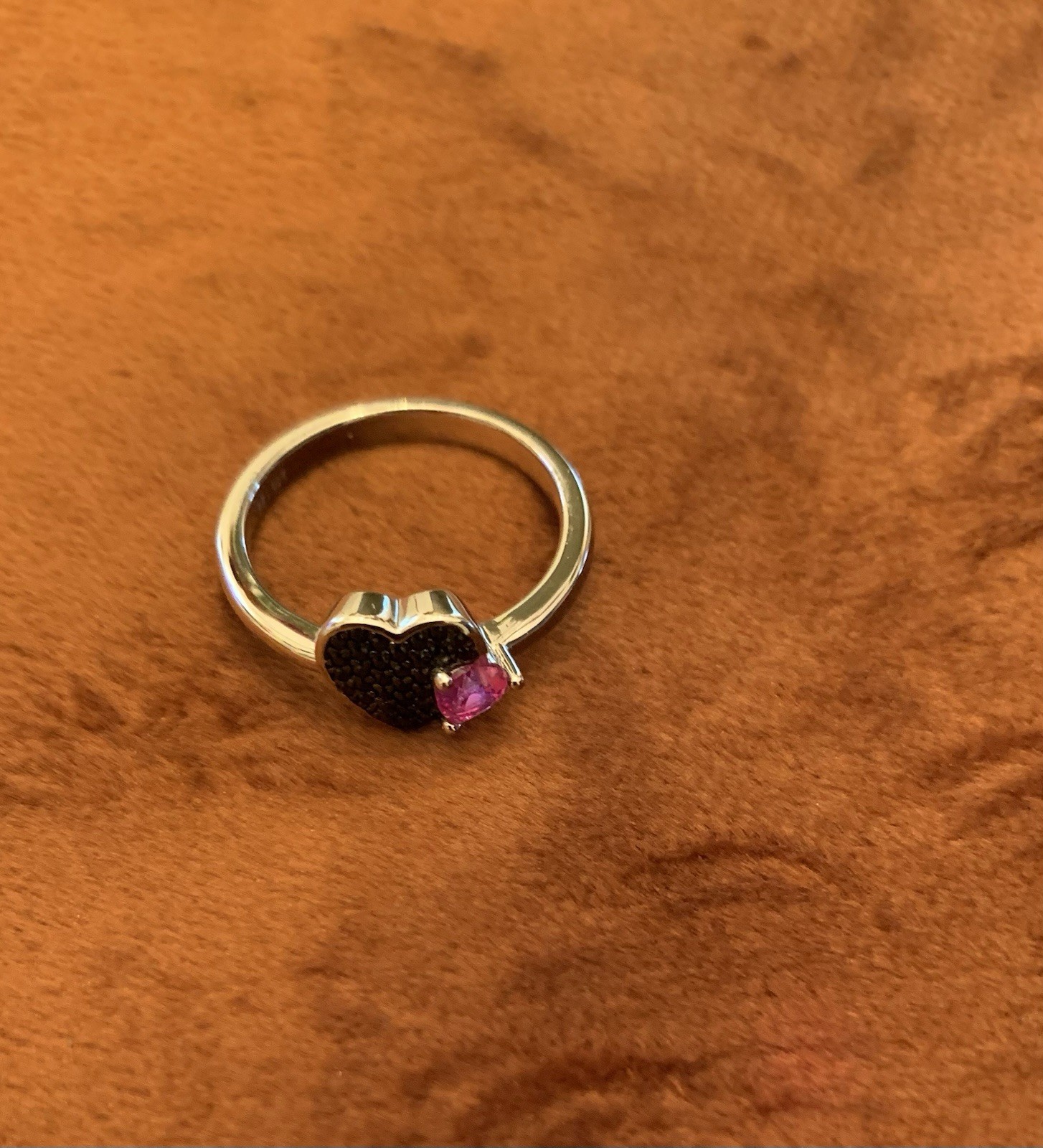 Black Spinel And Lab Created Pink Zircon Or Lab Created Pink Sapphire Size 7 925