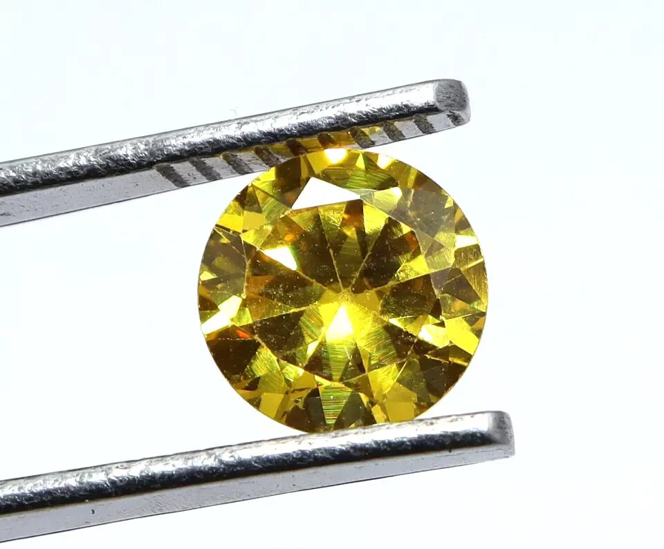 Natural 5 mm Yellow Zircon Round Cut 35 Pcs Certified Loose Gemstone Lot + Gift