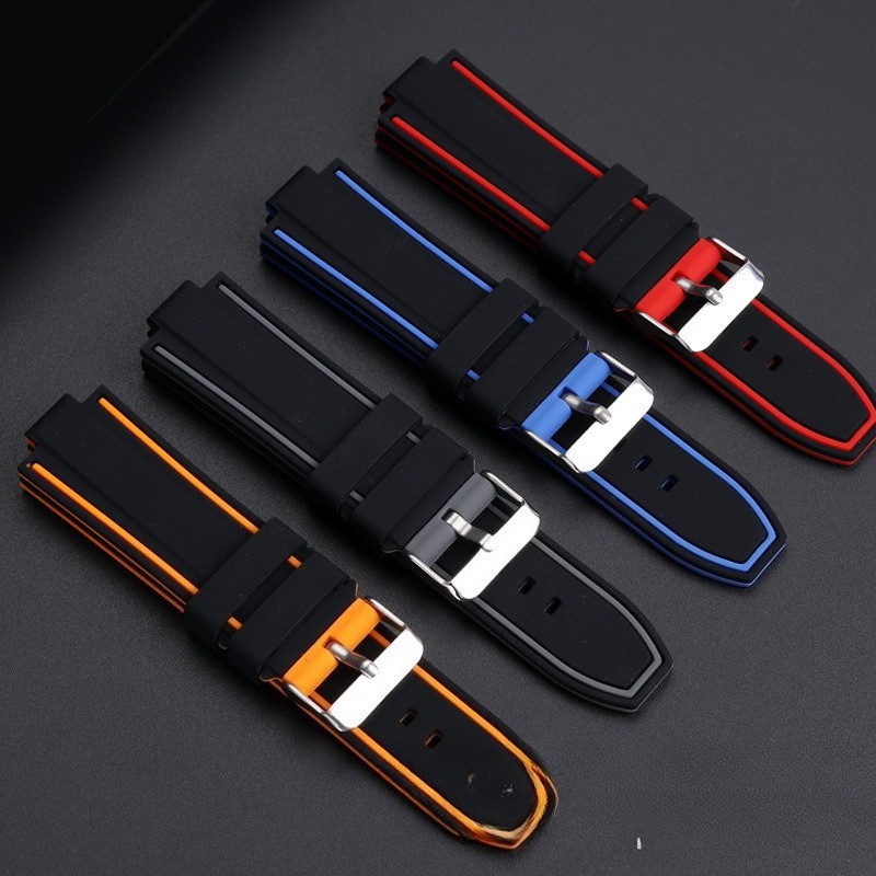 For Oris 7730 7740 AQUIS Convex Silicone Watch Straps Men’s Diving Band 24x12mm