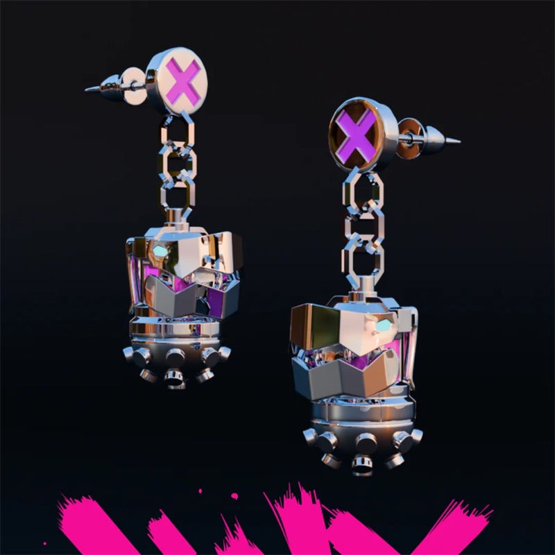Anime Arcane：League of Legends Jinx Pendant Earrings Eardrop Toy Womens Gift New
