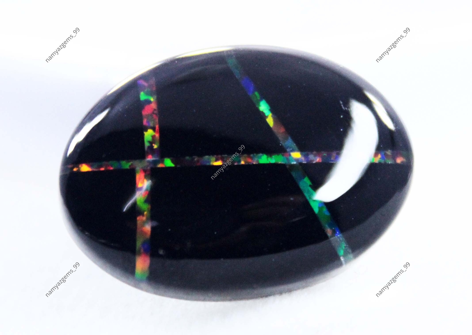 17.90 Ct Natural Doublet Onyx Opal Multi Color CERTIFIED Loose Gemstone