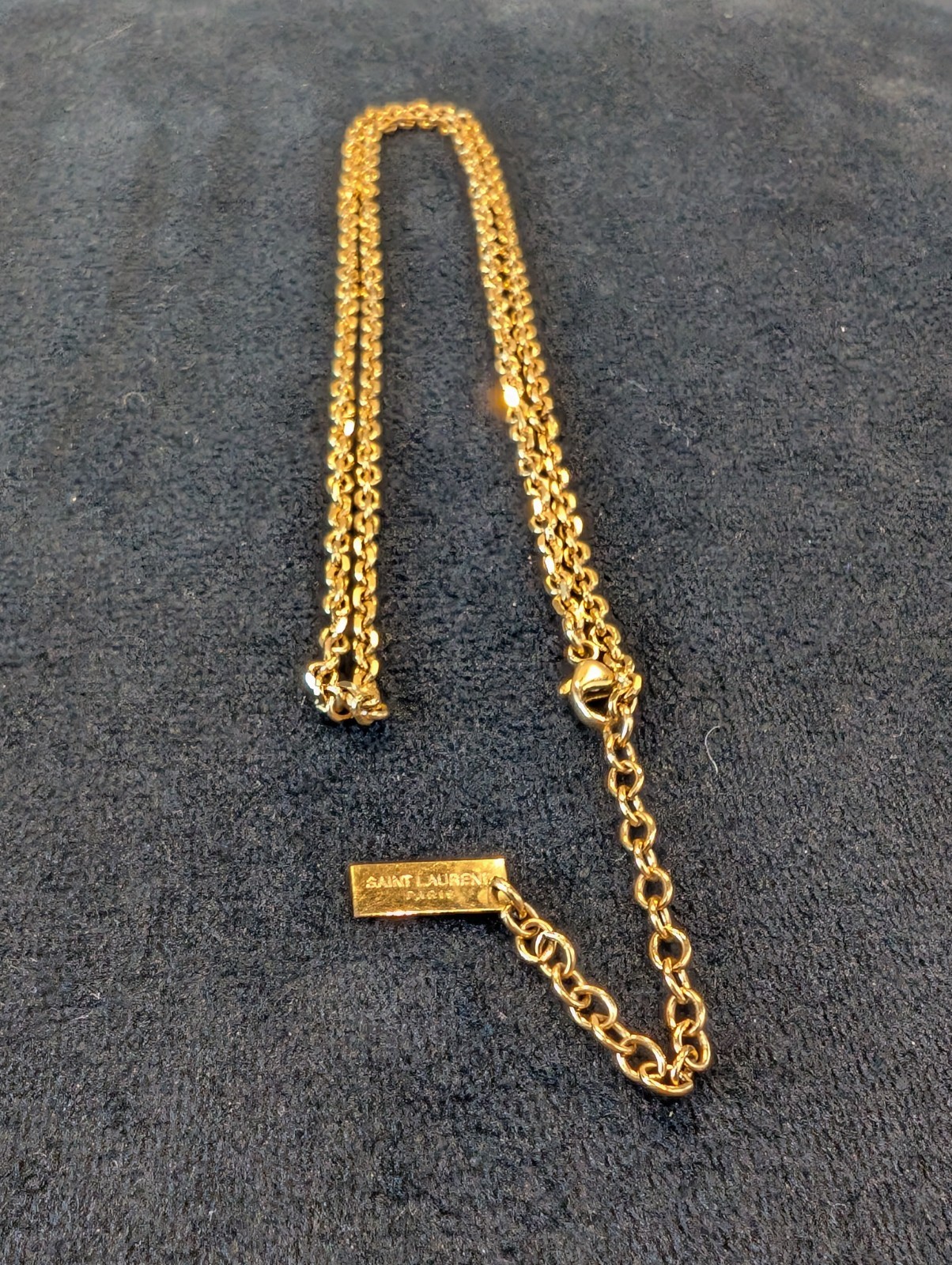 Yves Saint Laurent Cassandra Tassel Pendant Necklace Metal Gold Chain Women’s