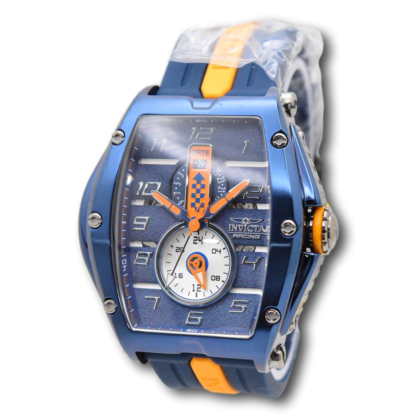 Invicta S1 Rally Diablo Racing RPM Men’s 50mm Blue & Orange Quartz Watch 47388