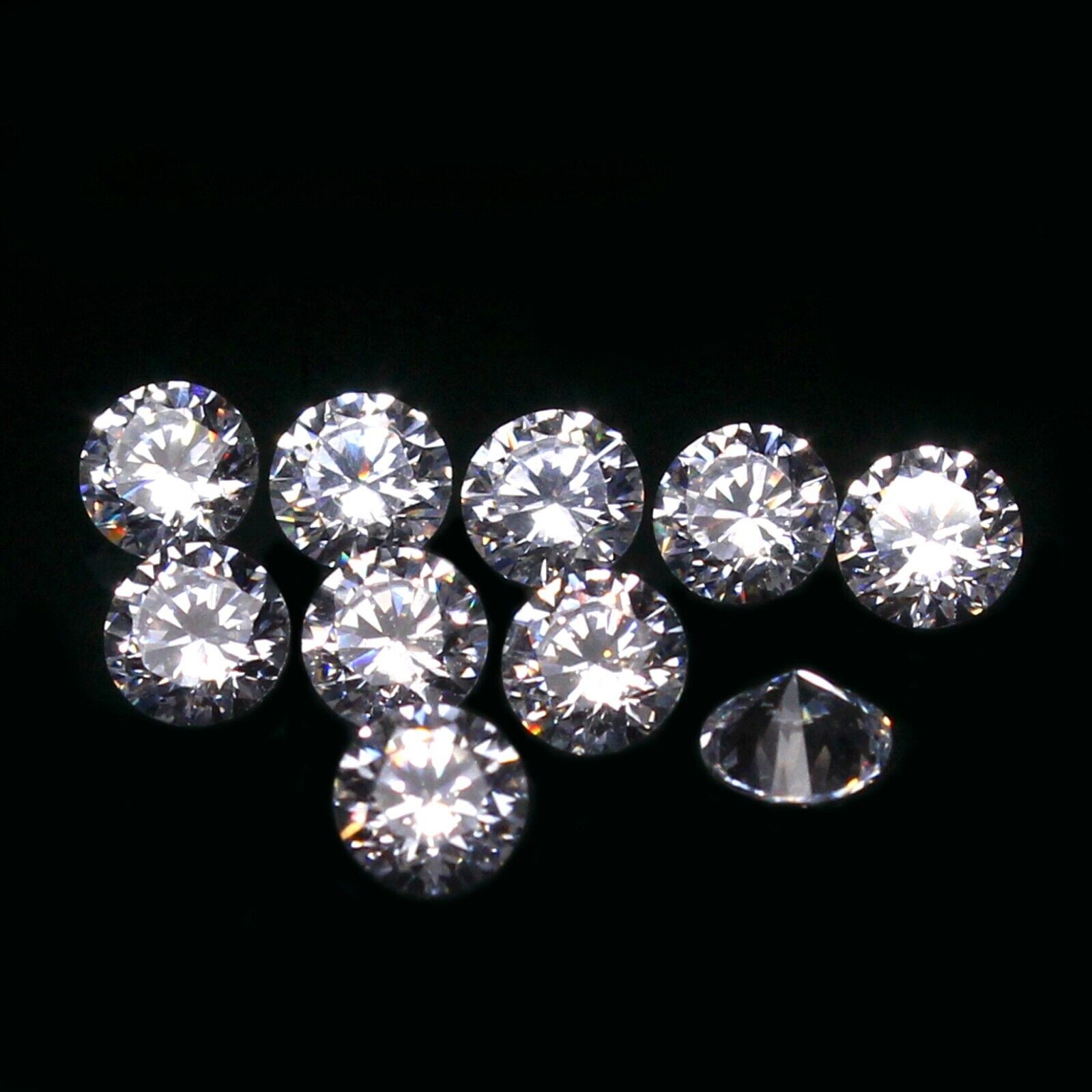 10 Pcs Lot Natural DE Color VVS1 Brilliant Cut White 4.00 MM Round Loose Diamond