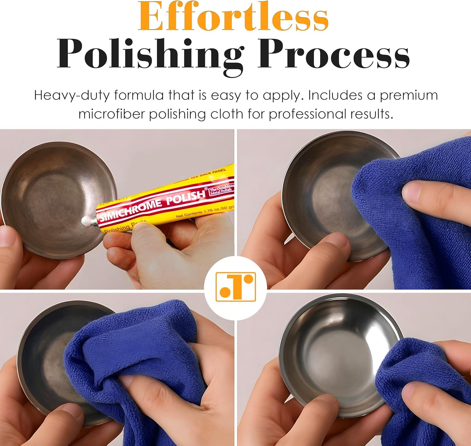 – Simichrome Metal Polish Cream for Chrome, Aluminum, Silver & More – Heavy-Duty