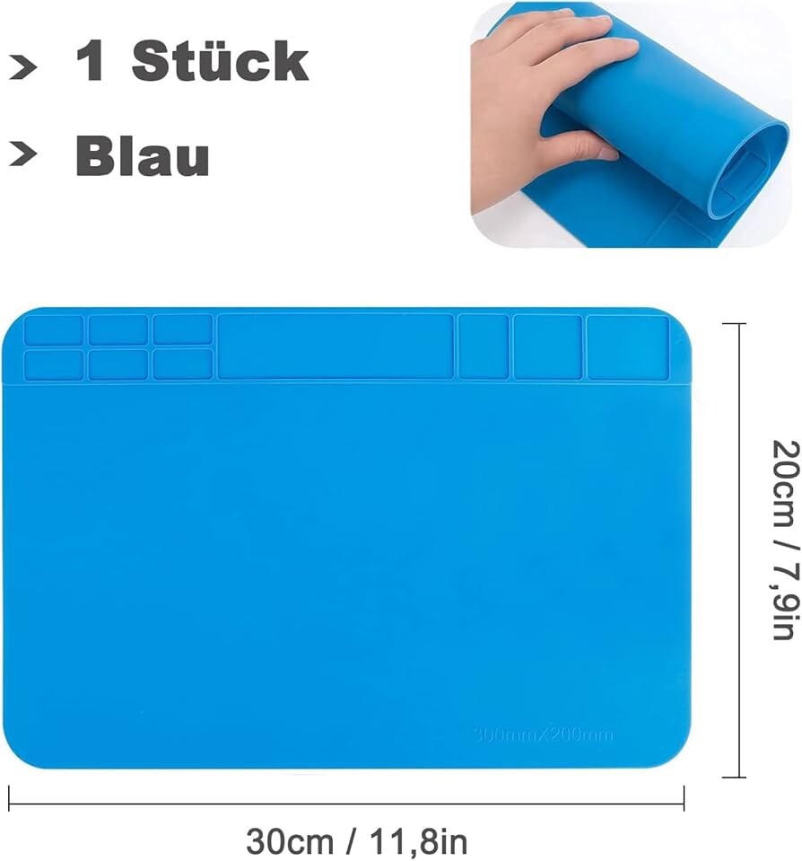 Watchmaker Rubber Silicone Bench Mat Pad Anti-Slip Jewelry Watch Sunglass Repair