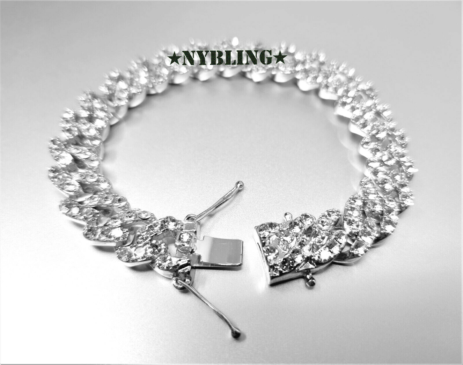 ICY Miami Cuban Chain Necklace or Bracelet Mens Gold Plated CZ Hip Hop Jewelry