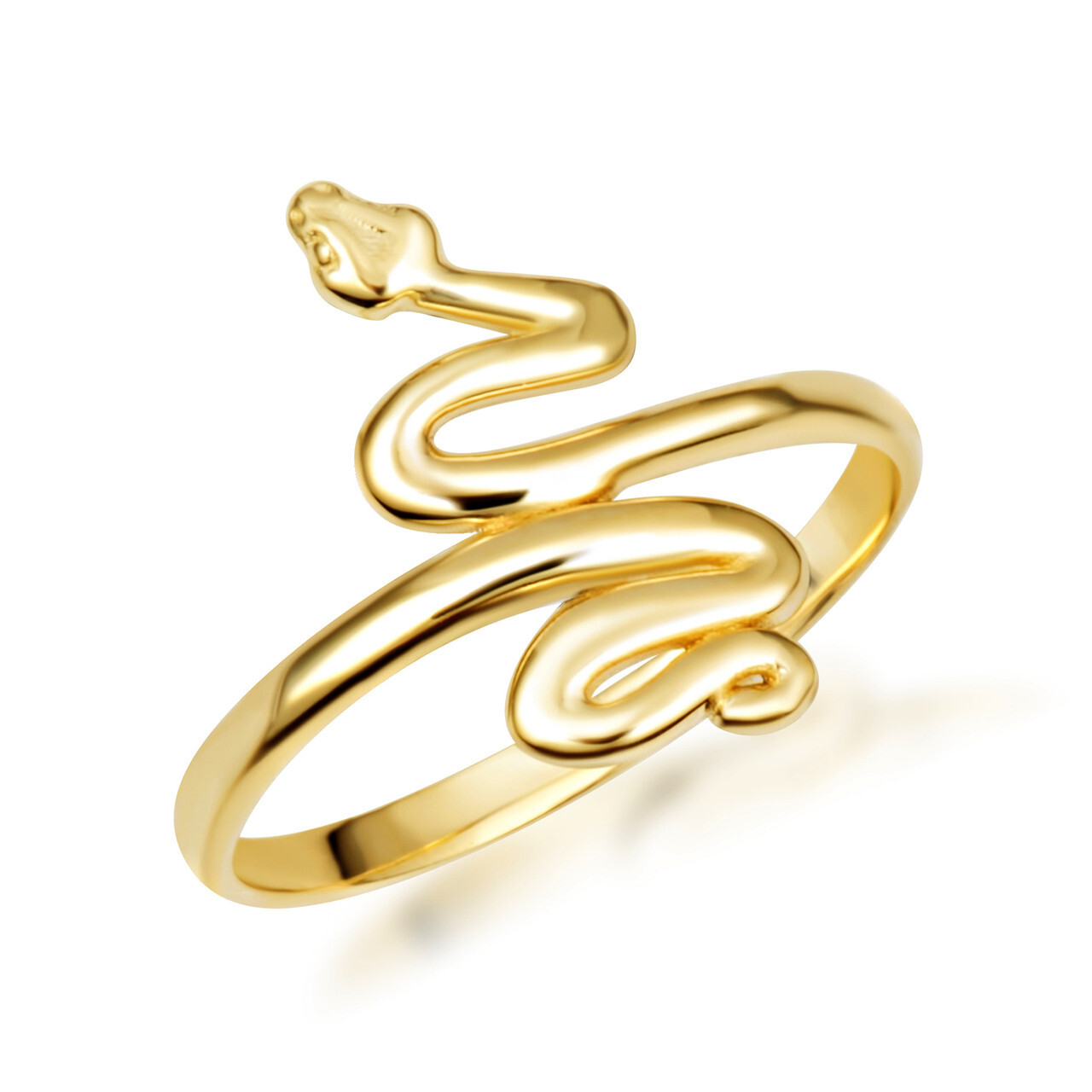 Gold Coiled Snake Band Ring (Available in Yellow/Rose/White Gold)