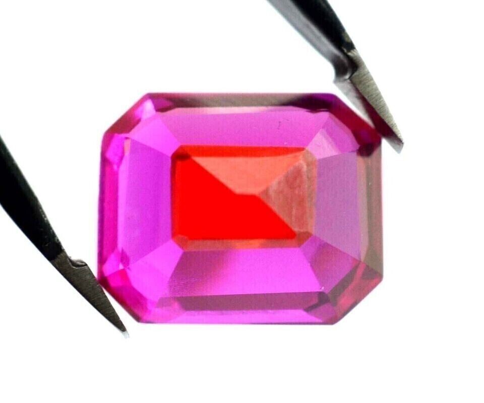 Flawless Natural Sapphire (Pitambari) Emerald Shape Certified 15.45 Ct Gemstone