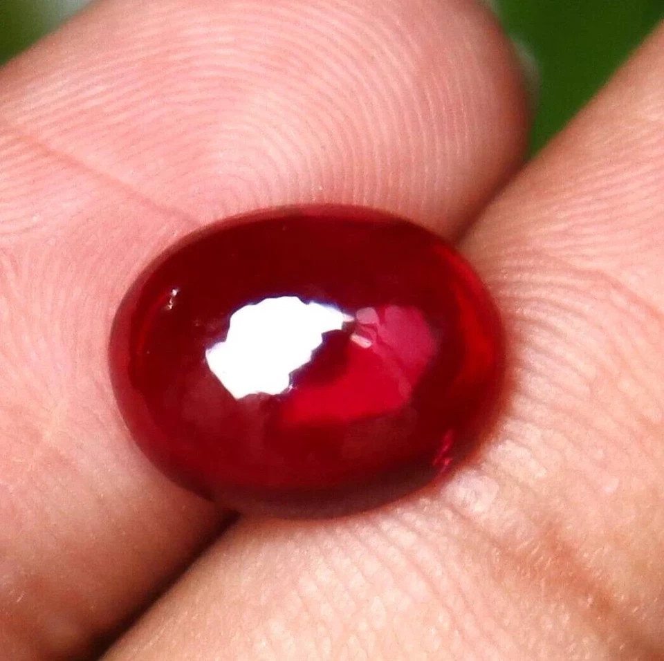 Red Ruby Cabochon Oval Cut Loose Gemstone Natural Mozambique Certified 8.50 Ct