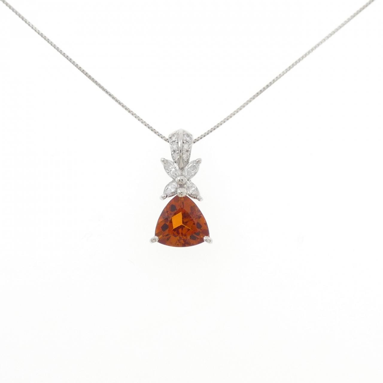 Authentic PT900/PT850 Citrine Necklace 1.66CT #270-004-374-2872