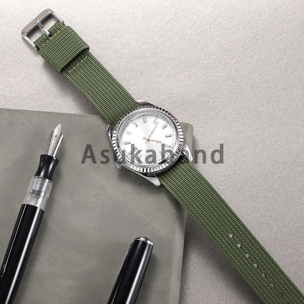Nylon Watch Band Waterproof Ballistic Nylon One-Piece Military Watch Straps