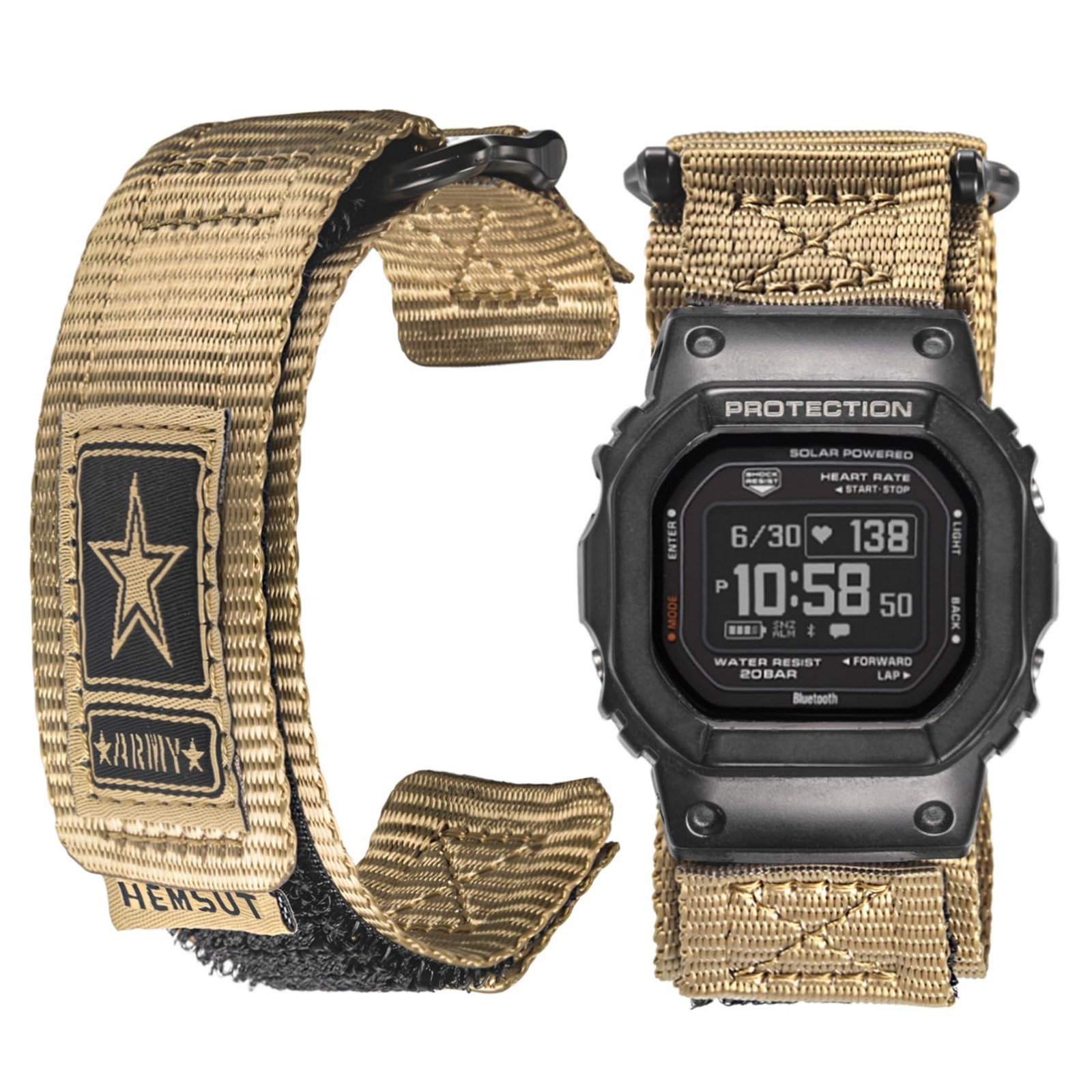 16mm Quick Release Nylon Watch Band for G-Shock GD/DW/GW/GA Series – Rugged Mili