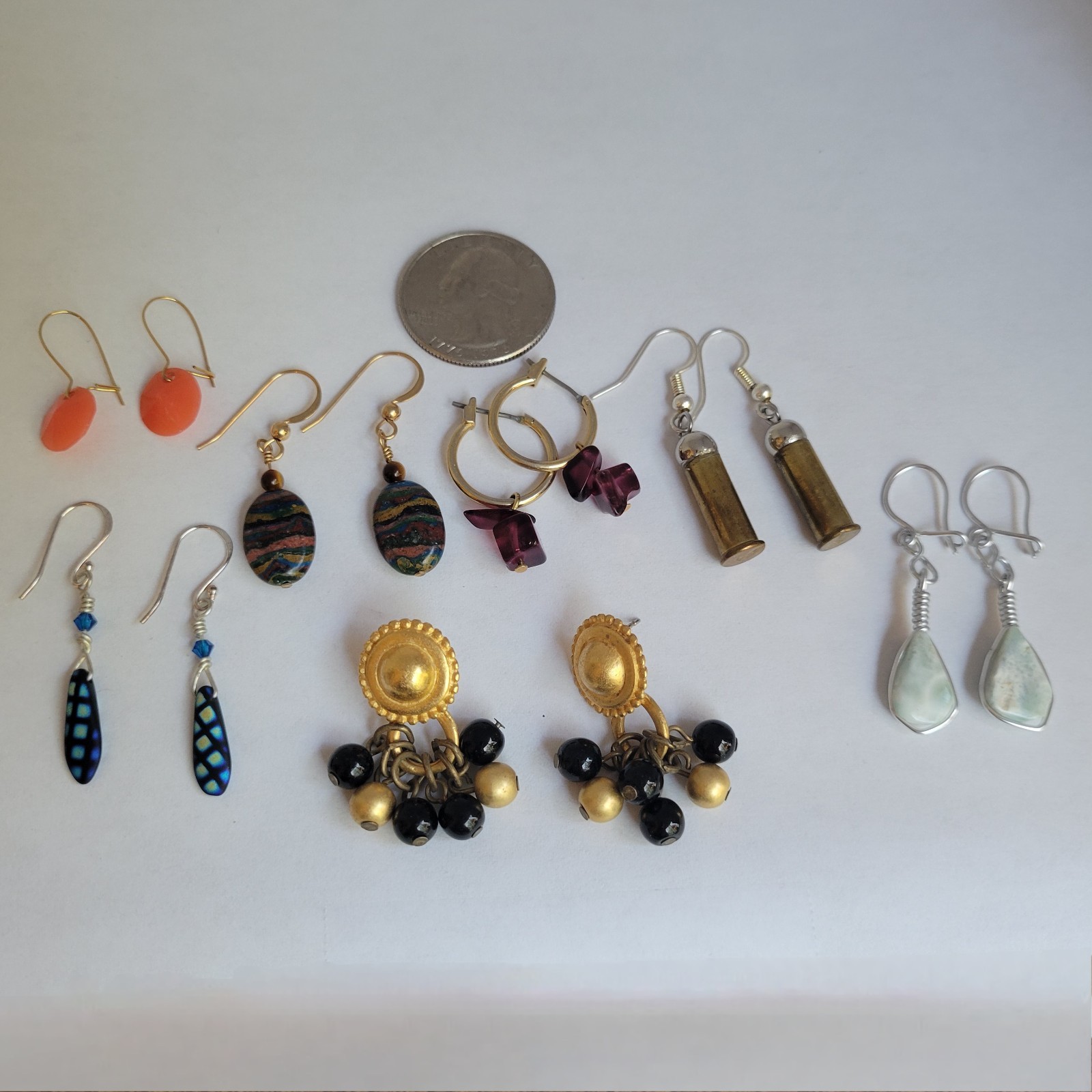 Vintage To Now Earrings Fashion Jewelry Lot Of 7 Pairs Beaded Dangle Drop Boho