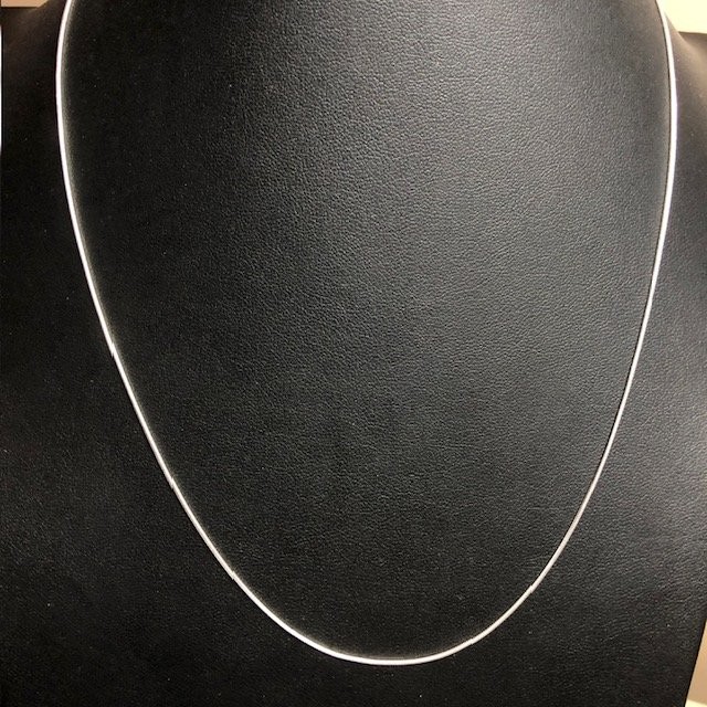 B3789 Sterling Silver Snake Chain Necklace Adjustable Slider Heart 3.8g 22″