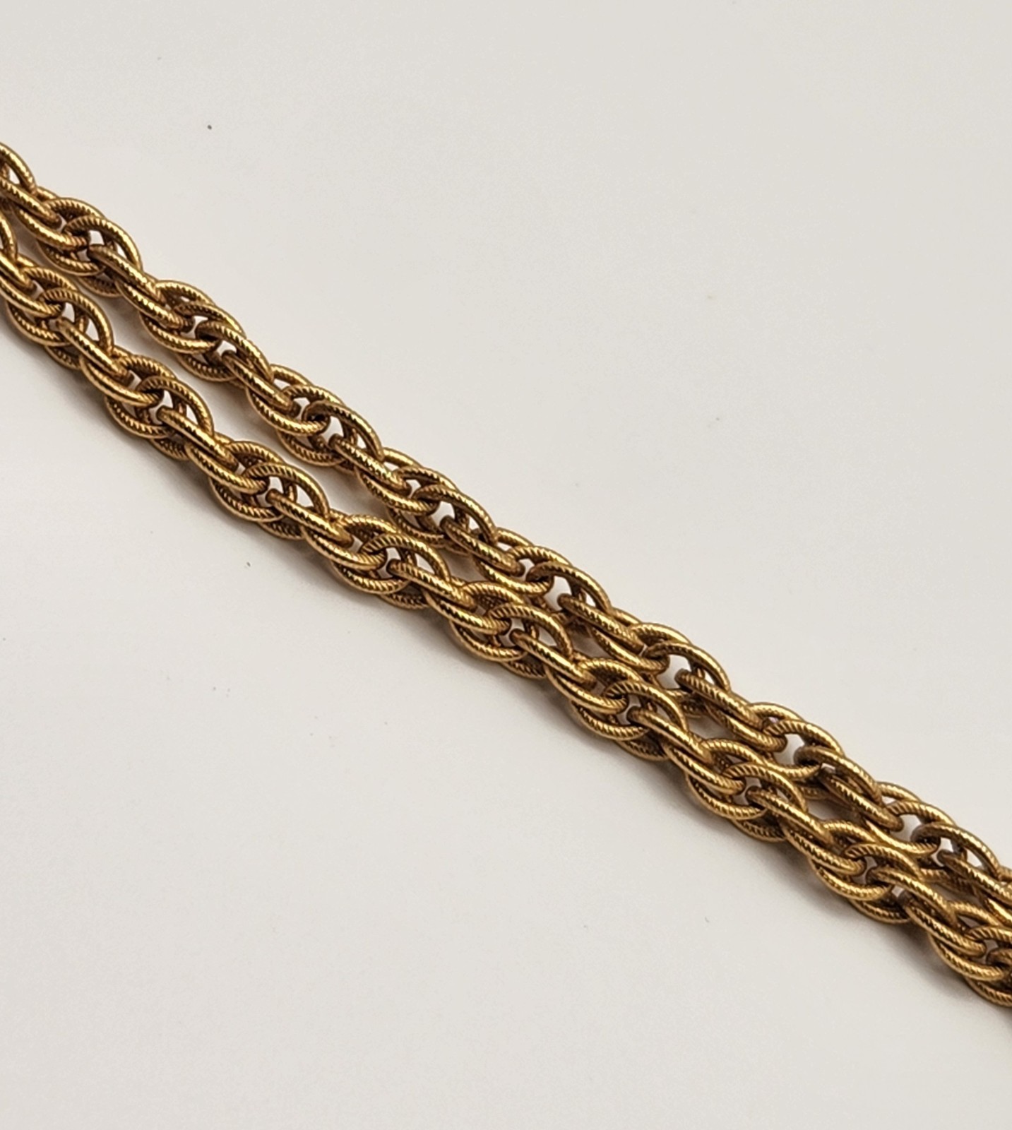 Vintage Gold Tone Lariat Necklace Adjustable Slider Bead Tassel Drop Statement