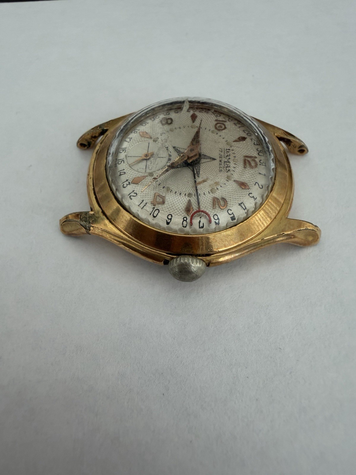 Damas Vintage Swiss Made 17 Jewel Manual Wind Gold Tone Watch Head Only